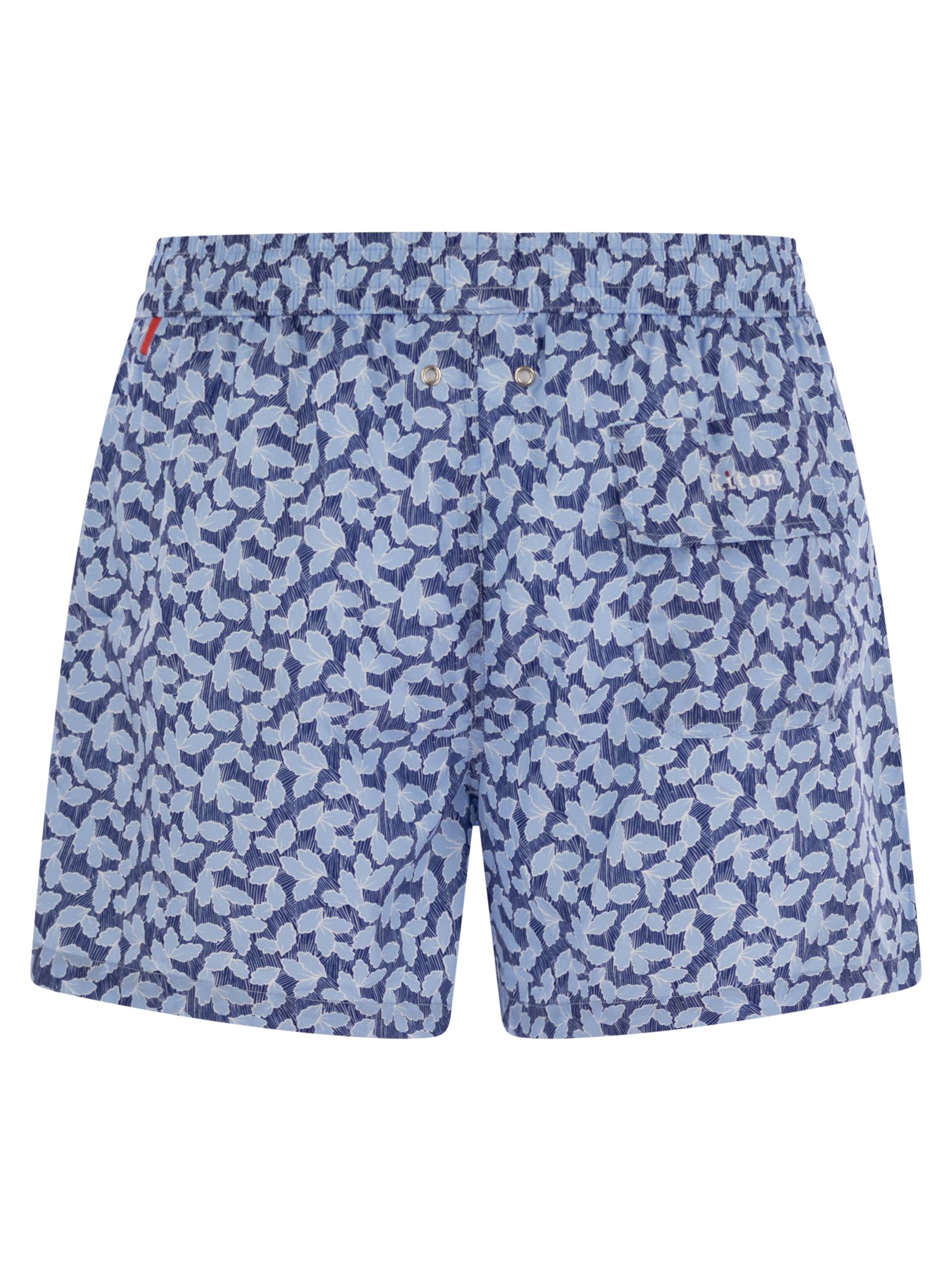 Shop Kiton Patterned Beach Boxers In Blue