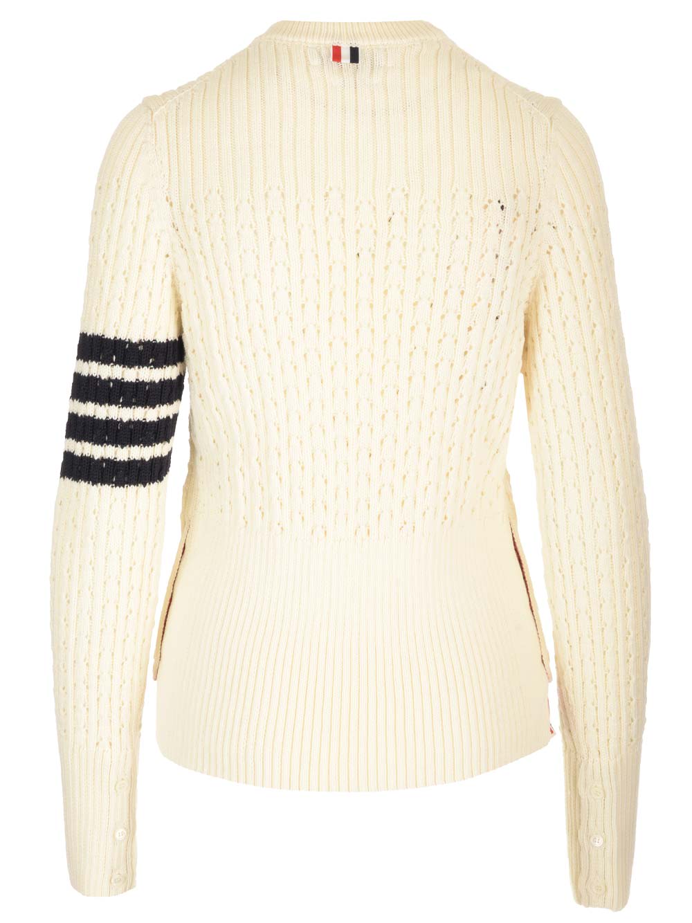 Shop Thom Browne Pointelle Wool Sweater