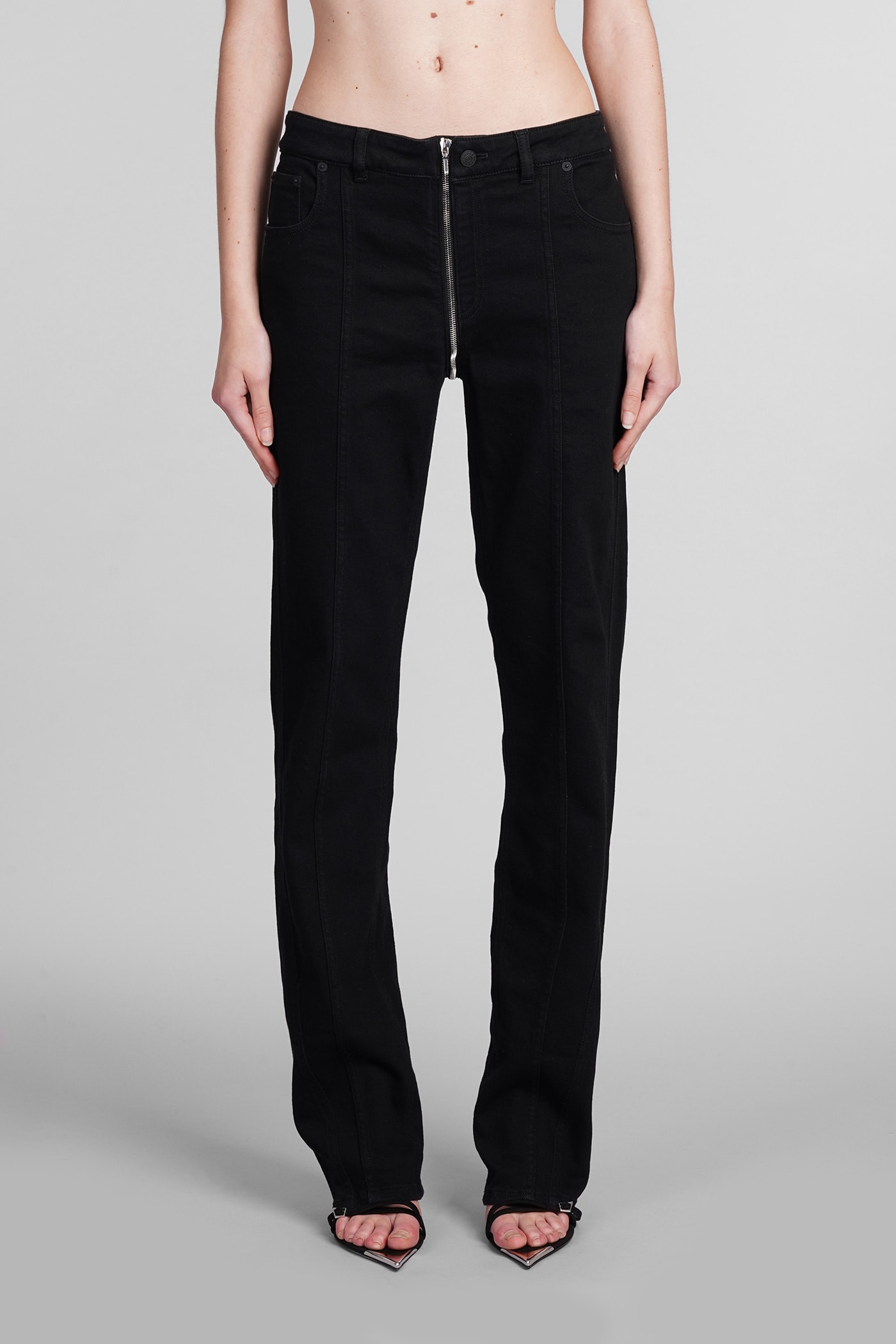 Shop Mugler Jeans In Black Denim