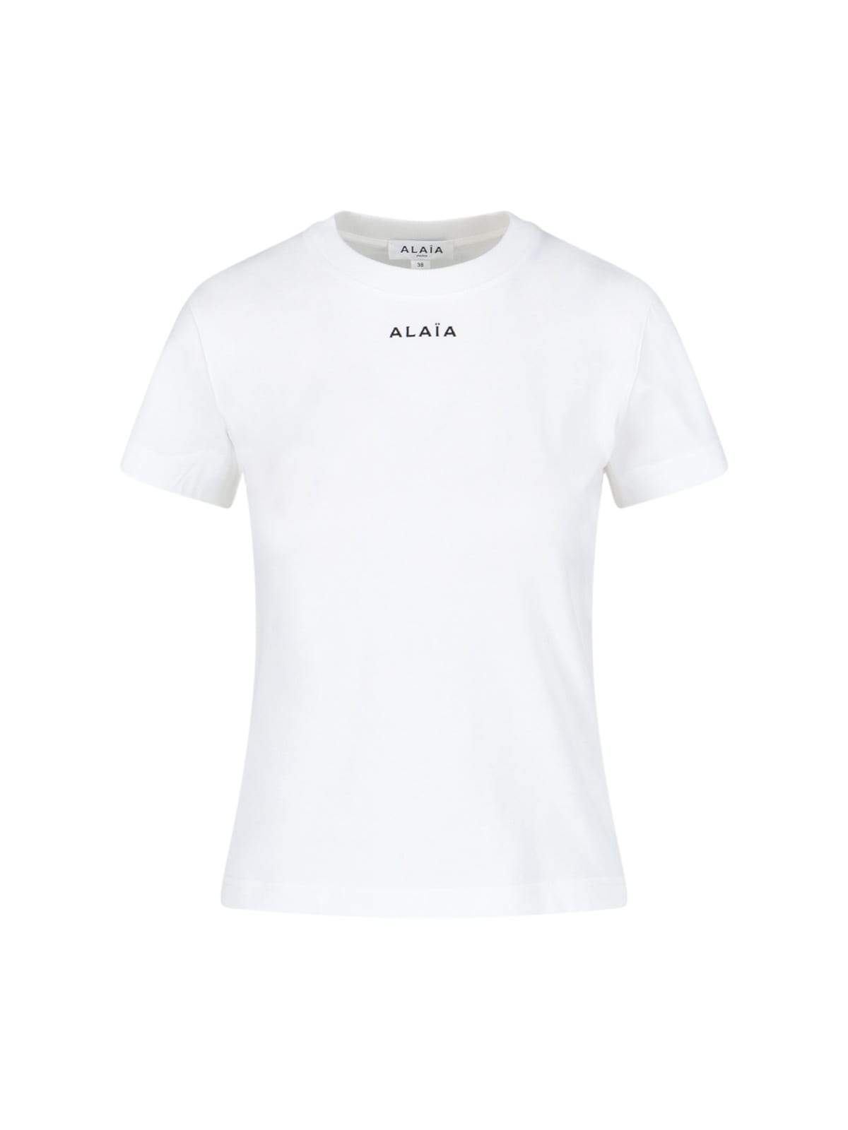 Shop Alaïa Slim Logo T-shirt In White