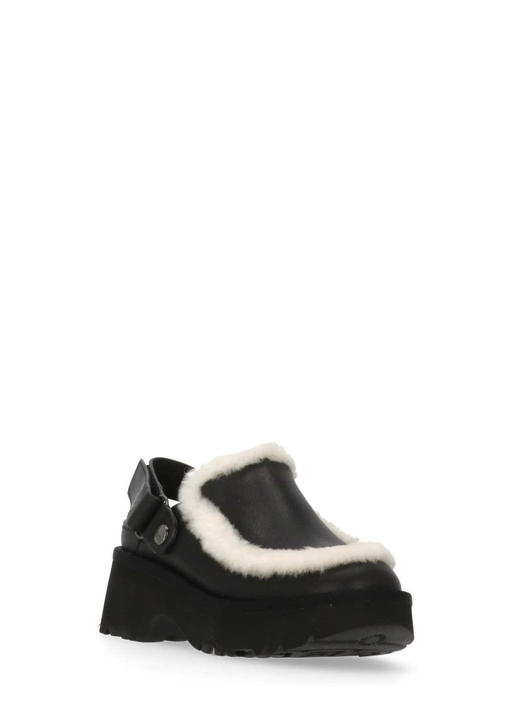 Ugg Esmee Leather Sabot In Black