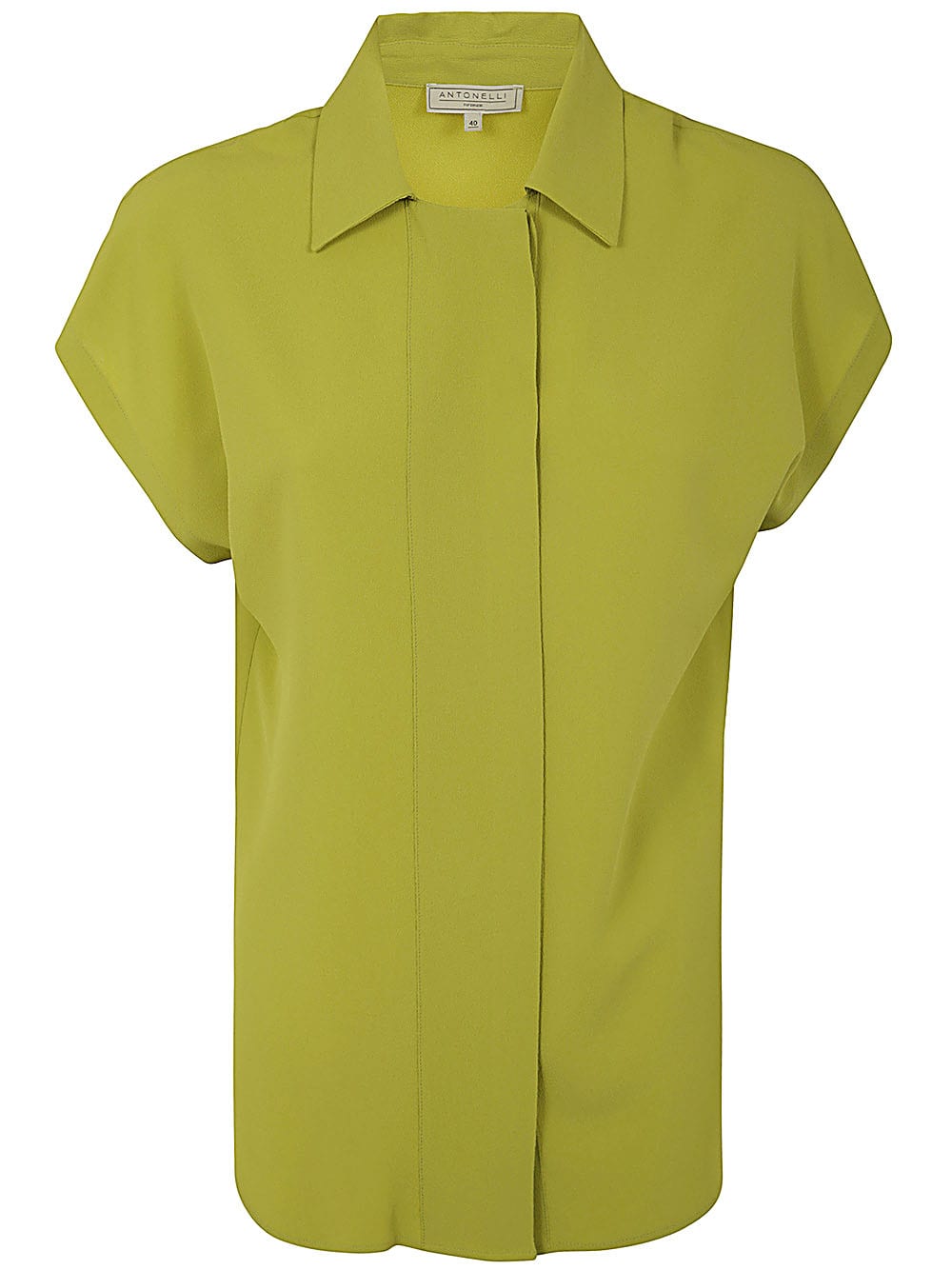 Antonelli Bramante Short Sleeves Shirt In Lime