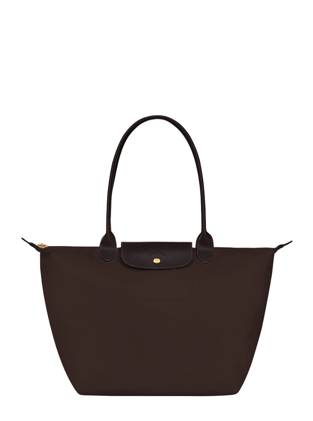 Longchamp Le Pilage Brown Large Tote Bag With Two Top Handles And Embossed Logo On The Front In Ecoleather Wom