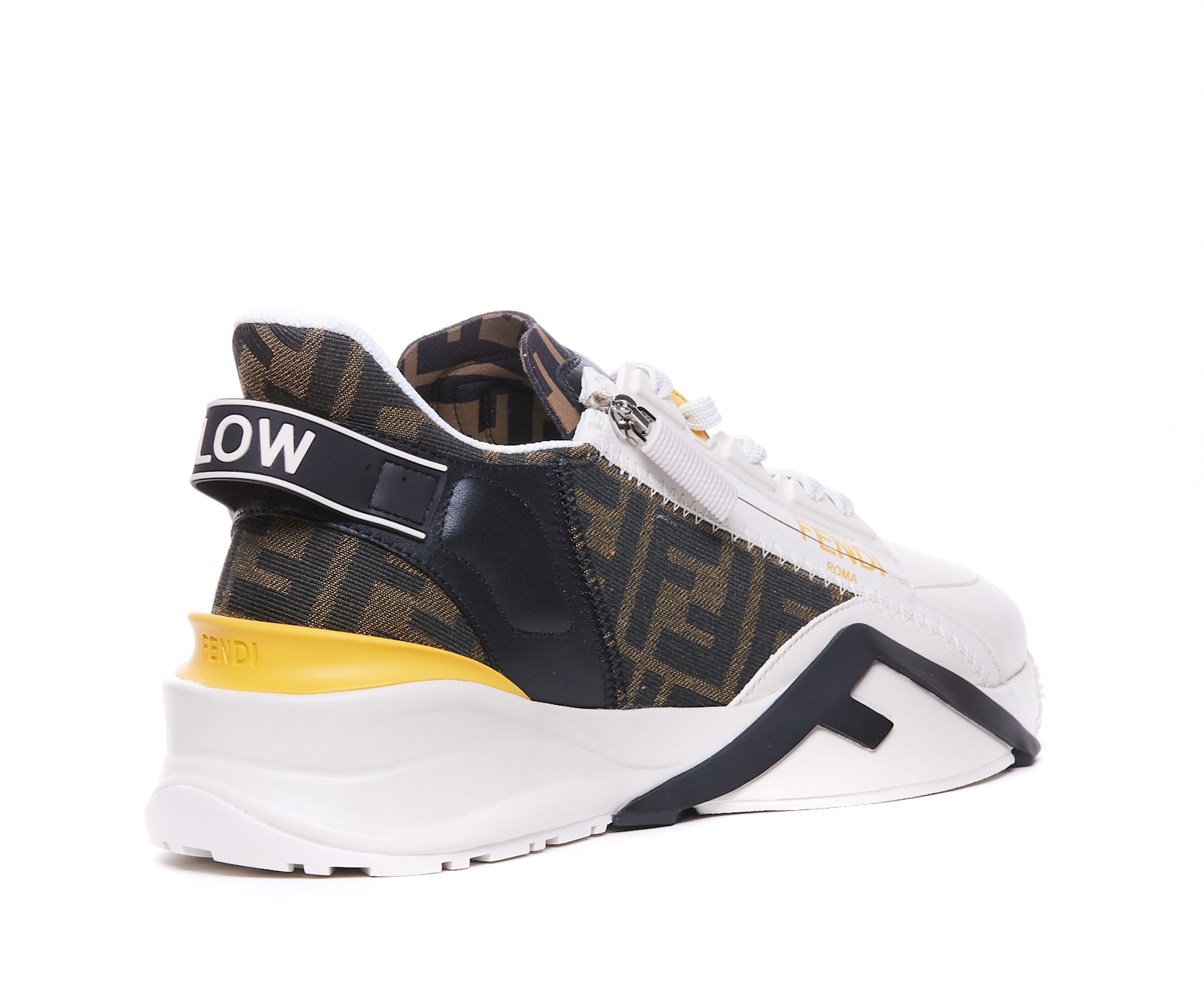 Shop Fendi Flow Sneakers In White