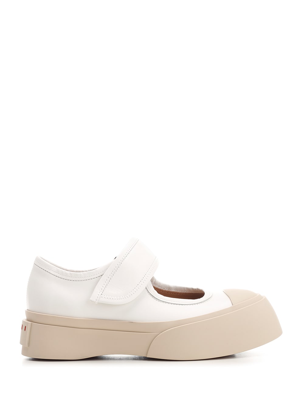 Shop Marni Pablo Mary Jane Sneakers In White