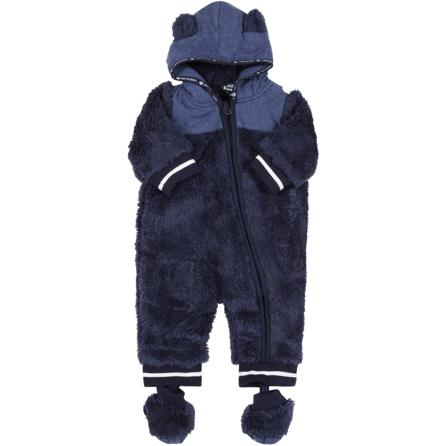 Timberland Blue Overall For Baby Kids With Logos
