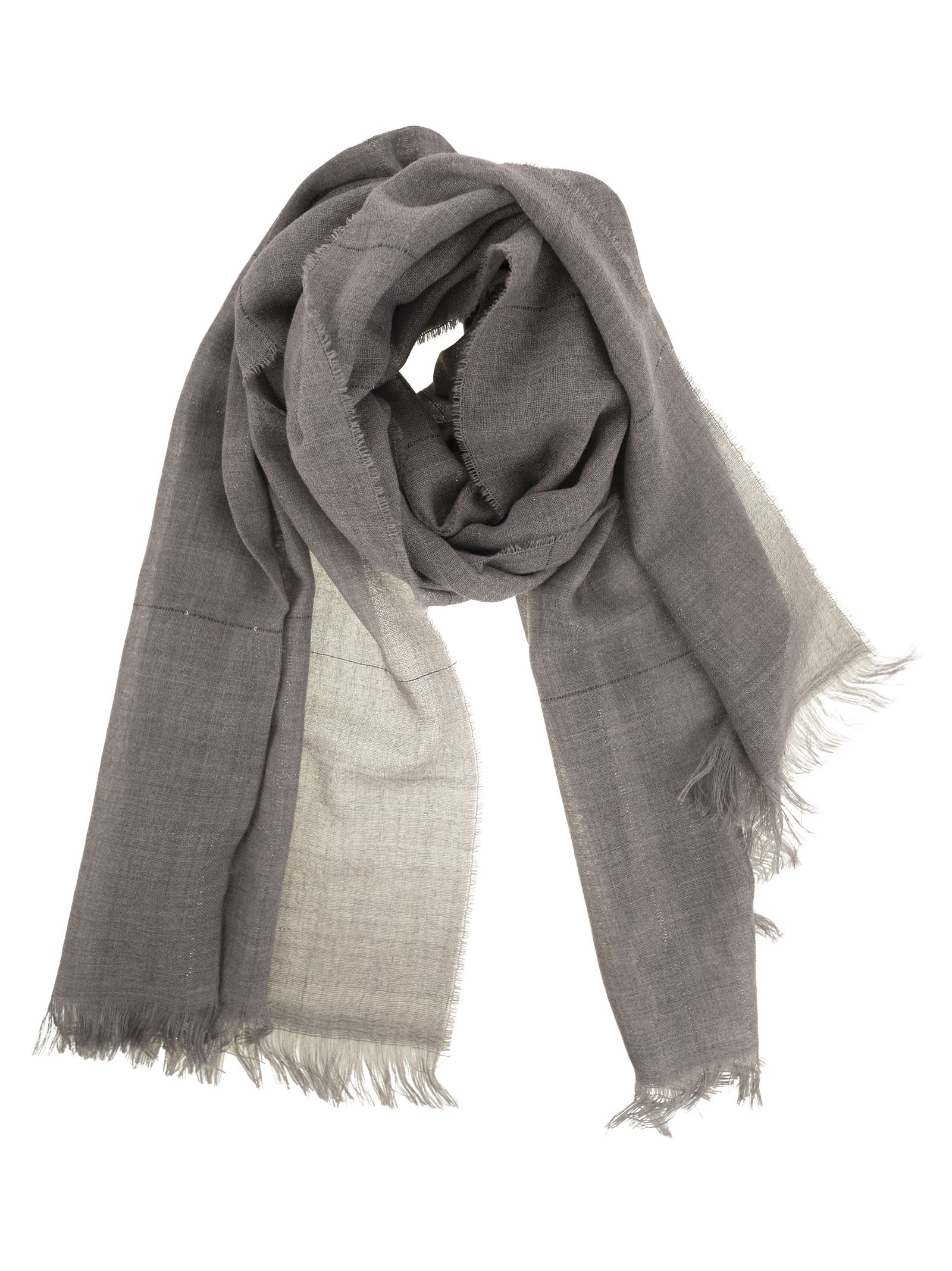 Peserico Virgin Wool Scarf In Gray