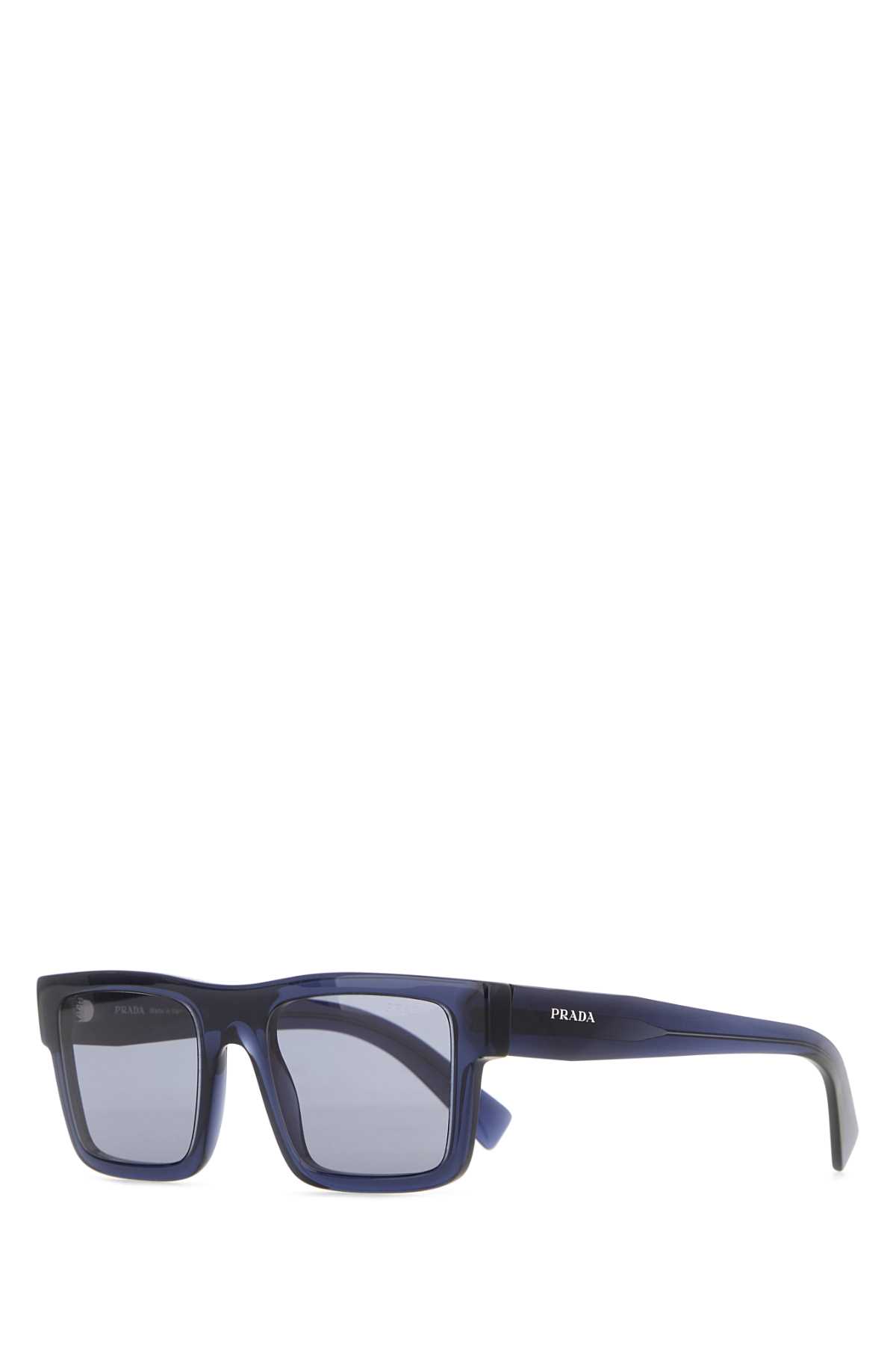 Shop Prada Dark Blue Acetate Sunglasses In Lensesbluette