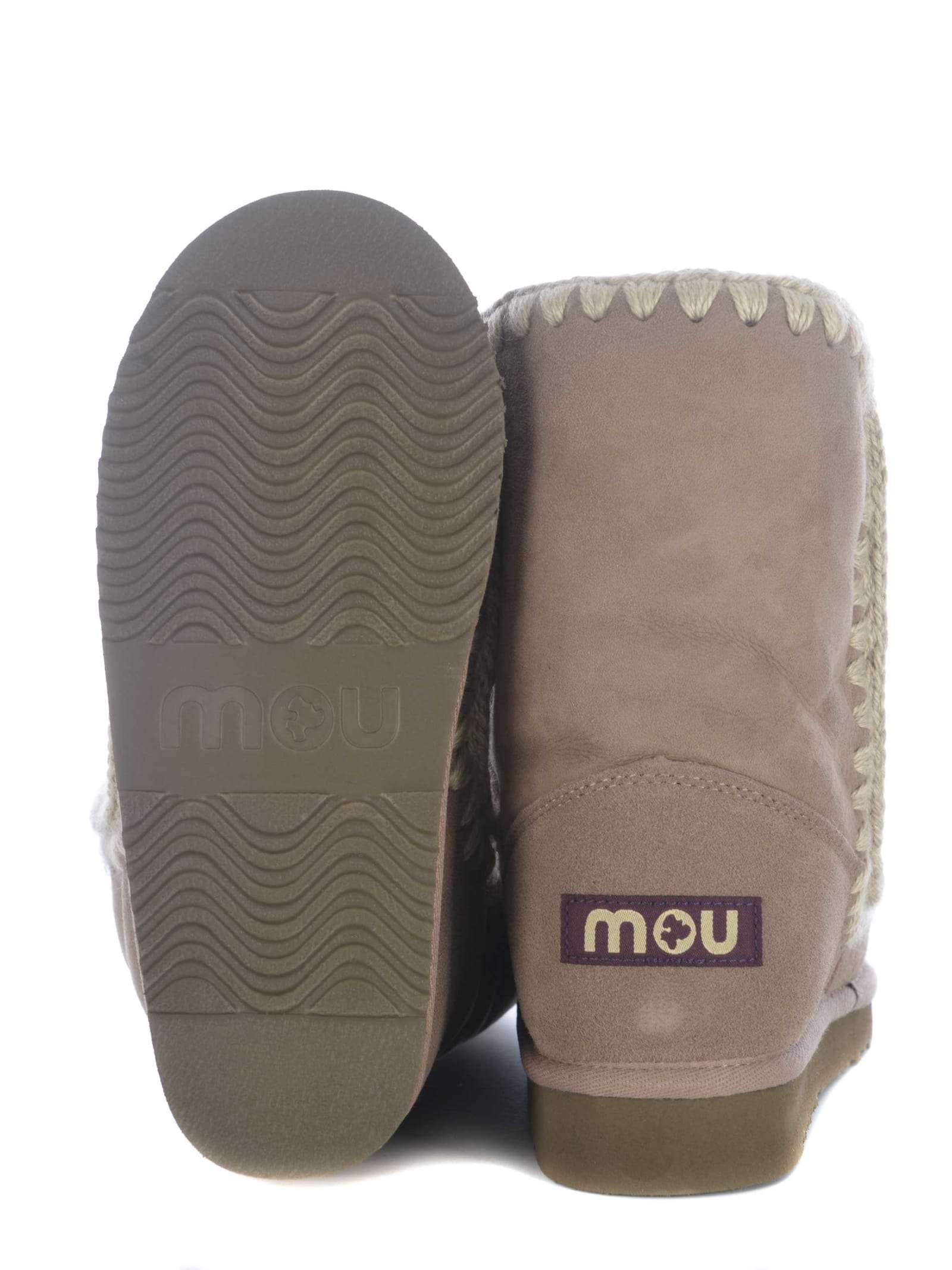Shop Mou Boots  Eskimo24 Made In Suede In Tortora Chiaro