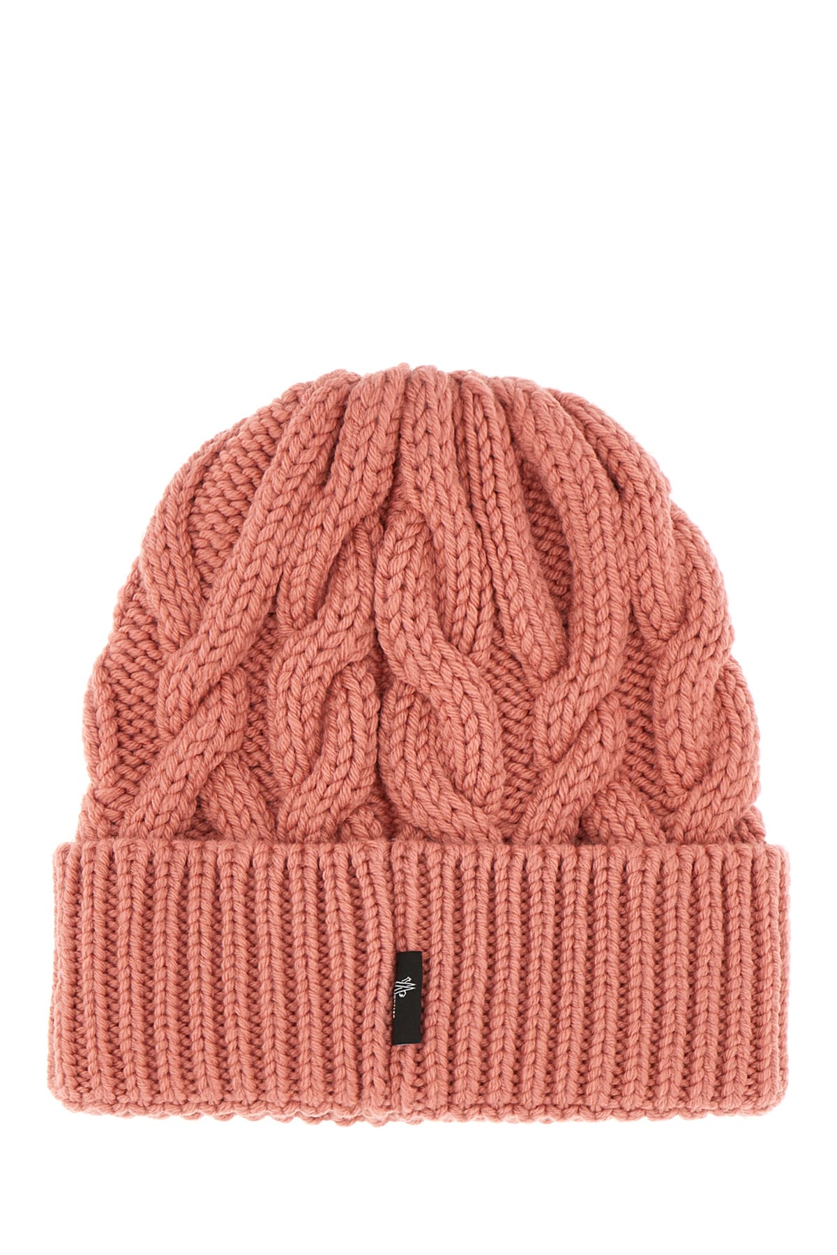 Shop Moncler Pink Wool Beanie Hat