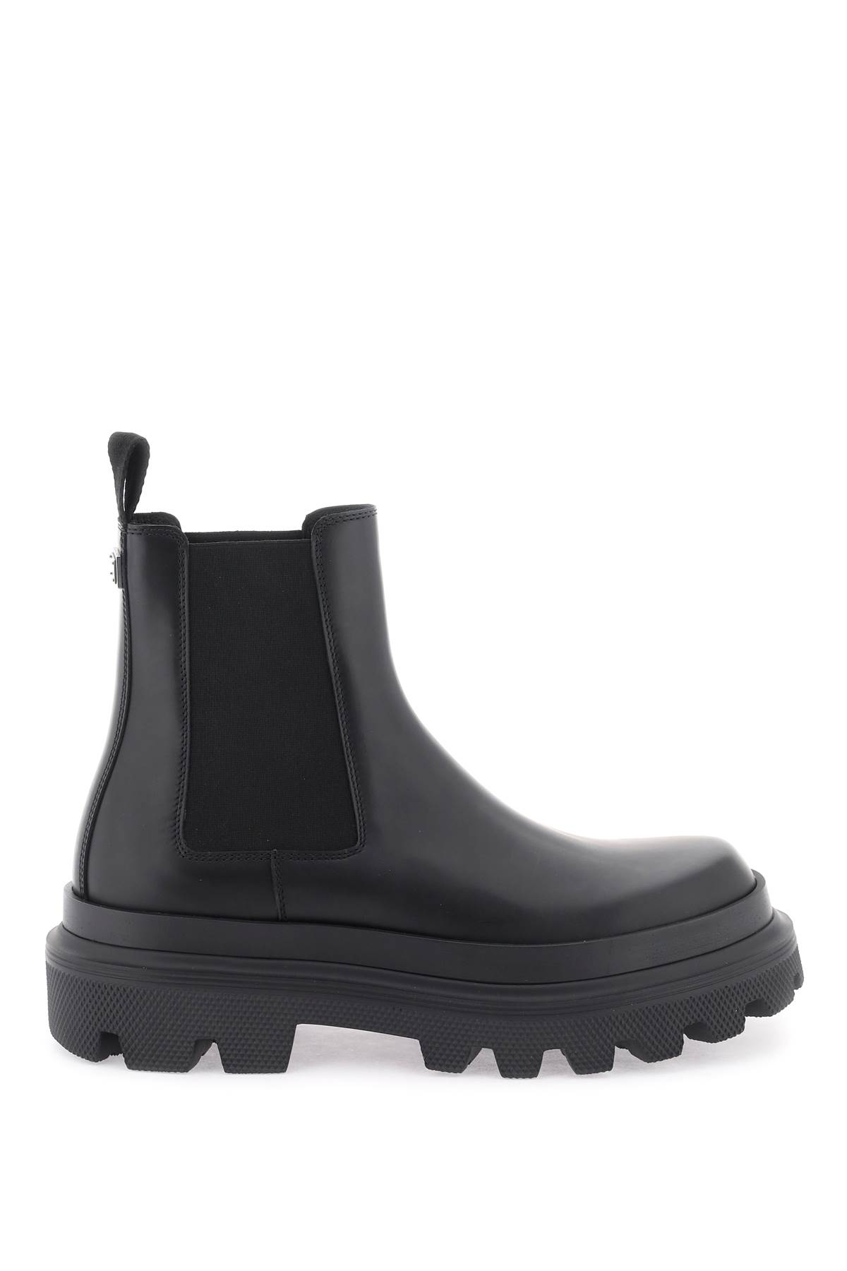 Dolce & Gabbana Chelsea Boots In Brushed Leather In Nero