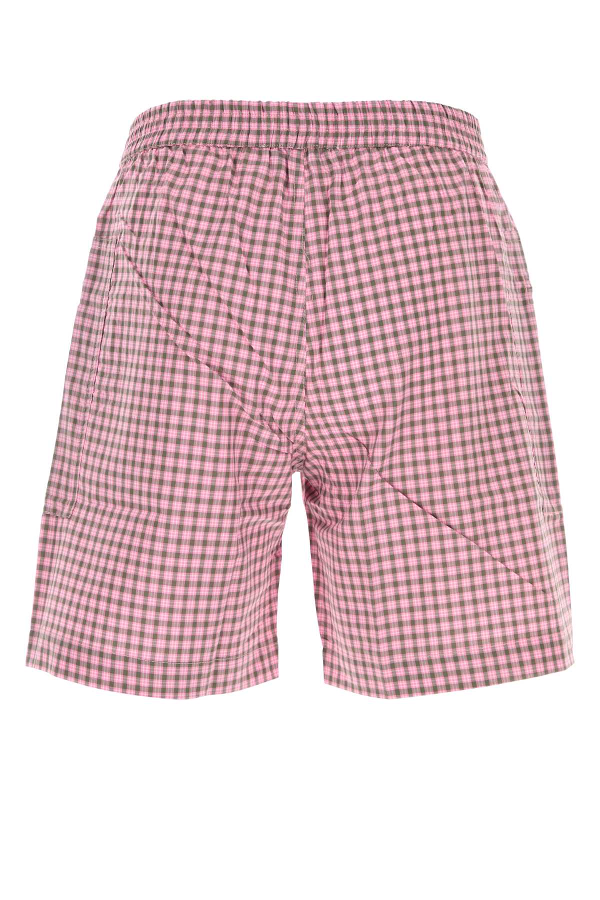 Gimaguas Embroidered Cotton Quique Bermuda Shorts In Pink