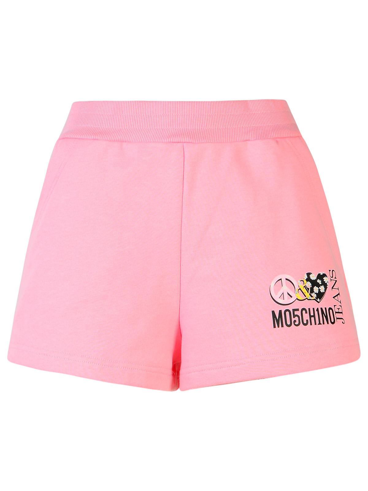 M05ch1n0 Jeans Pink Cotton Shorts