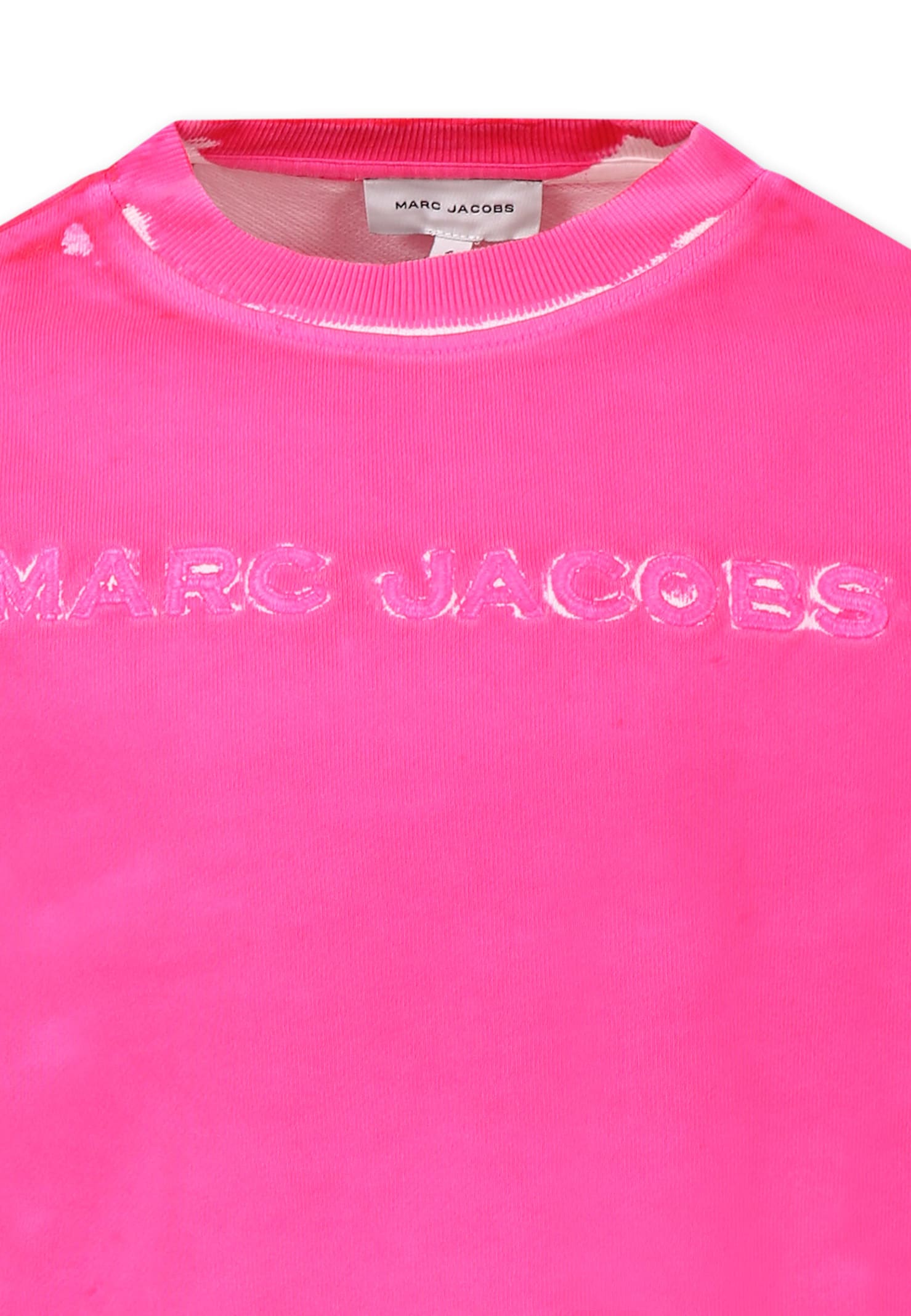 Marc Jacobs Fuchsia Sweatshirt For Girl With Logo In Fuchsia