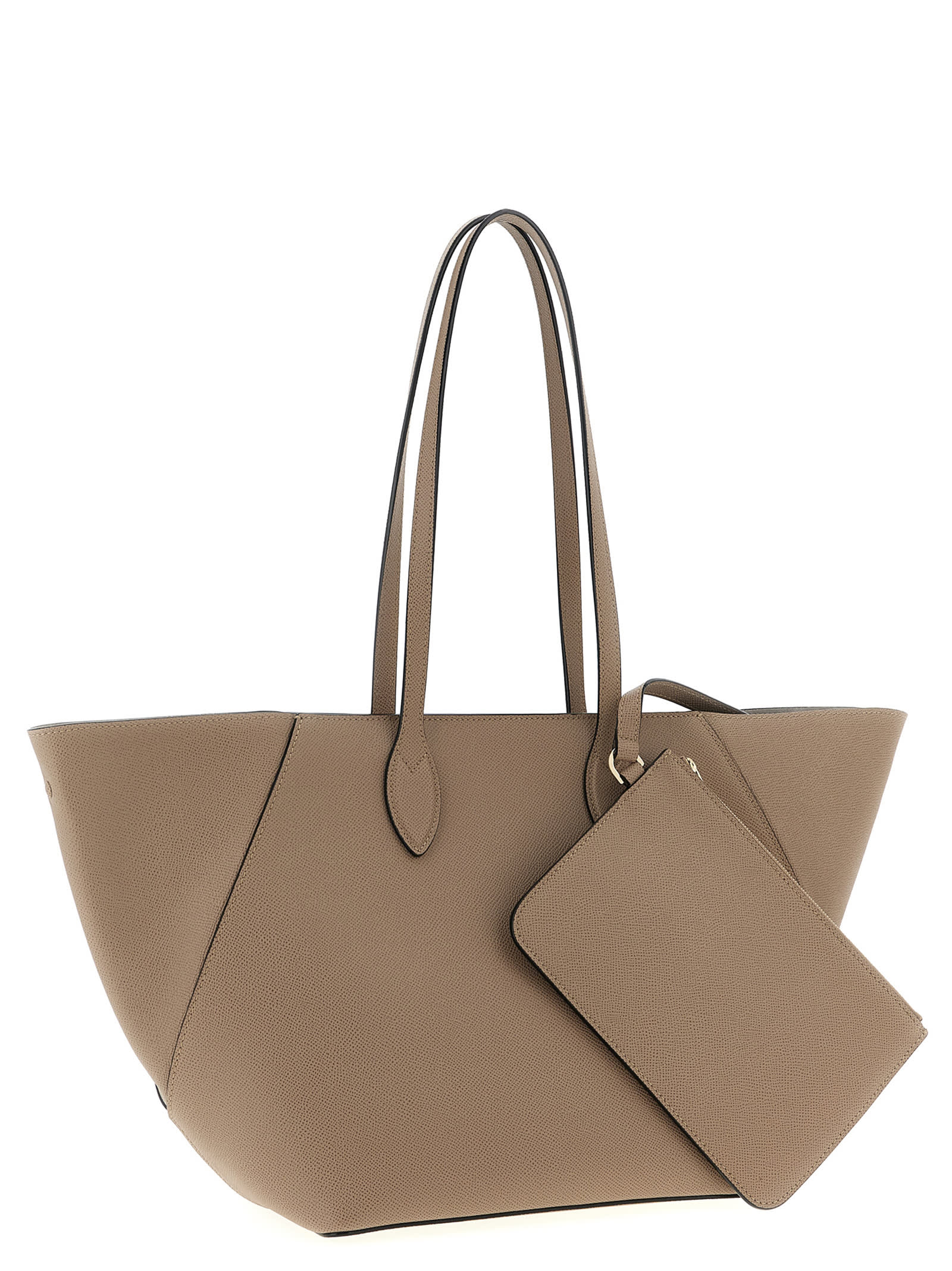 Valextra Medium Vivi Shopping Bag In Gray