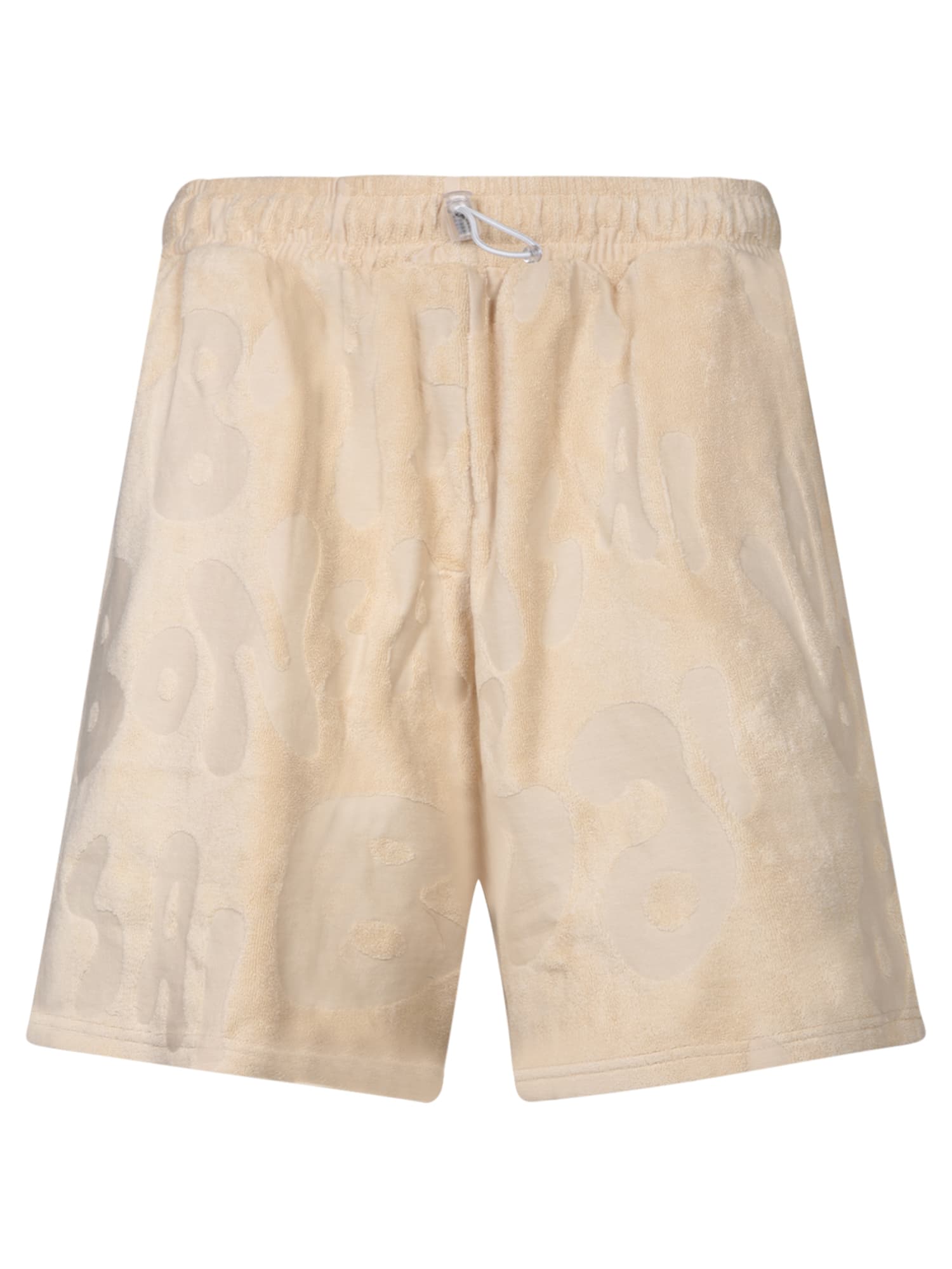 Shop Bonsai Terry Beige Bermuda Shorts