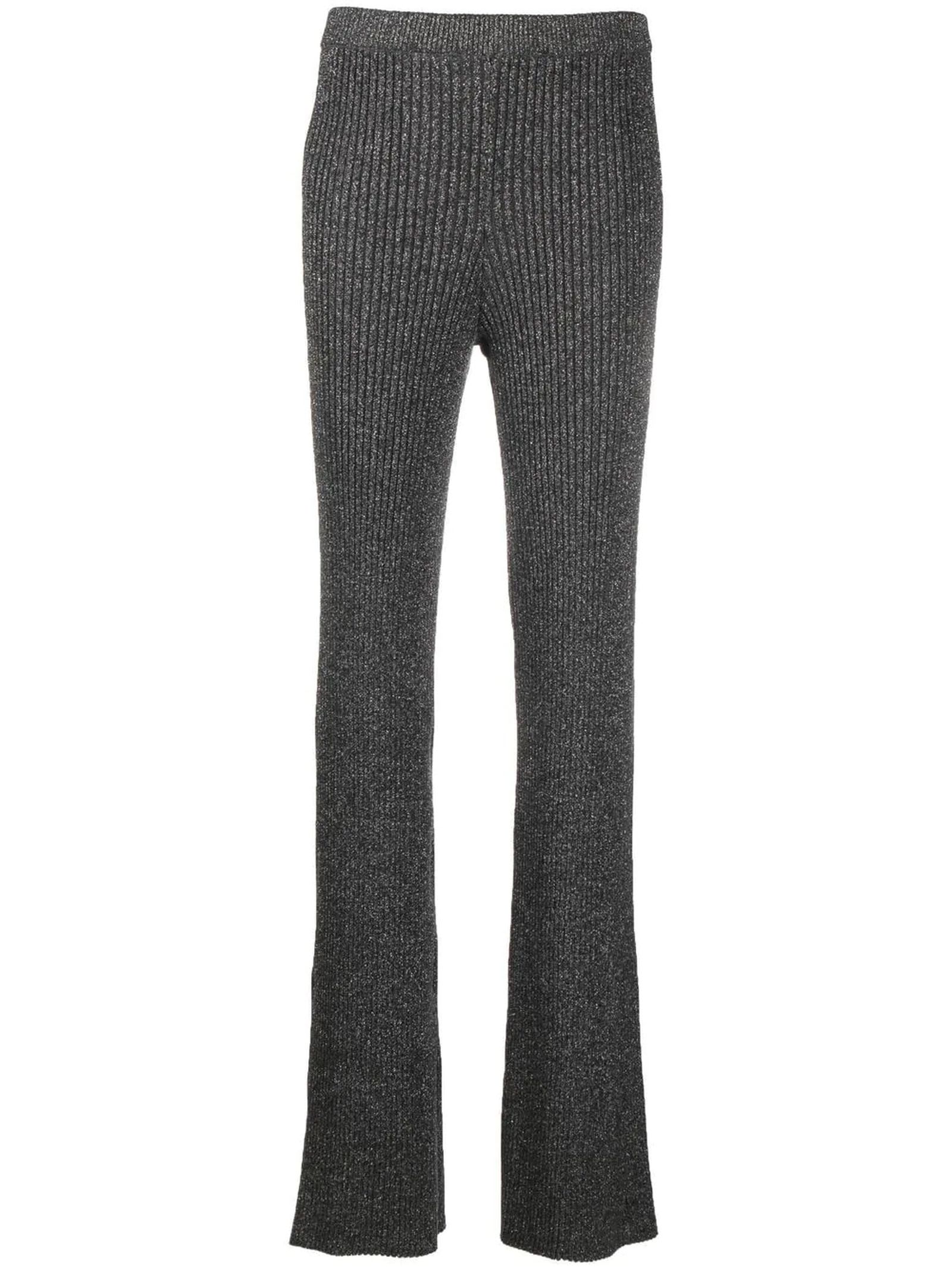 Alberta Ferretti Charcoal Grey Virgin Wool Blend Trousers