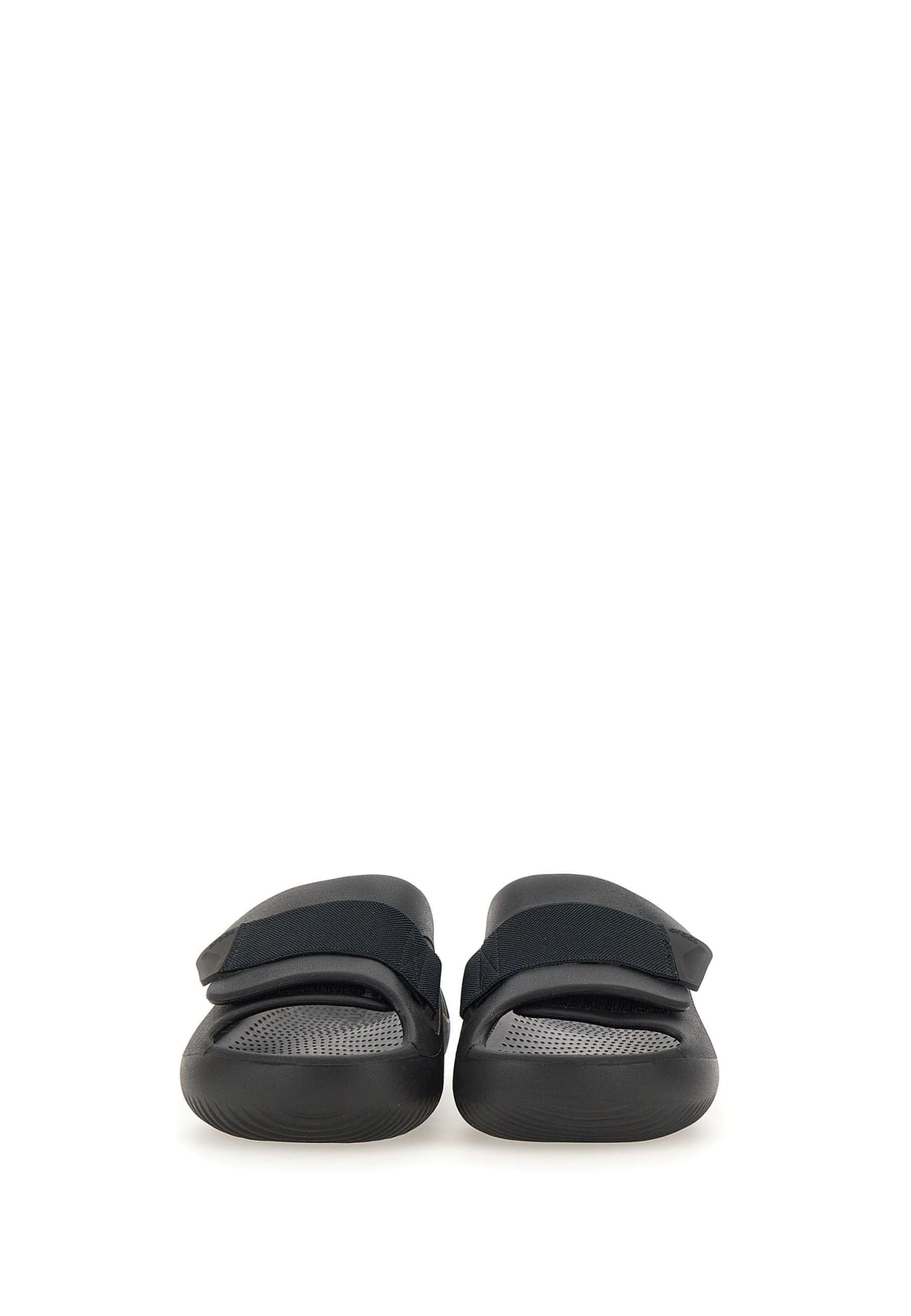 Shop Crocs Mellow Luxe Recovery Sandals In Black
