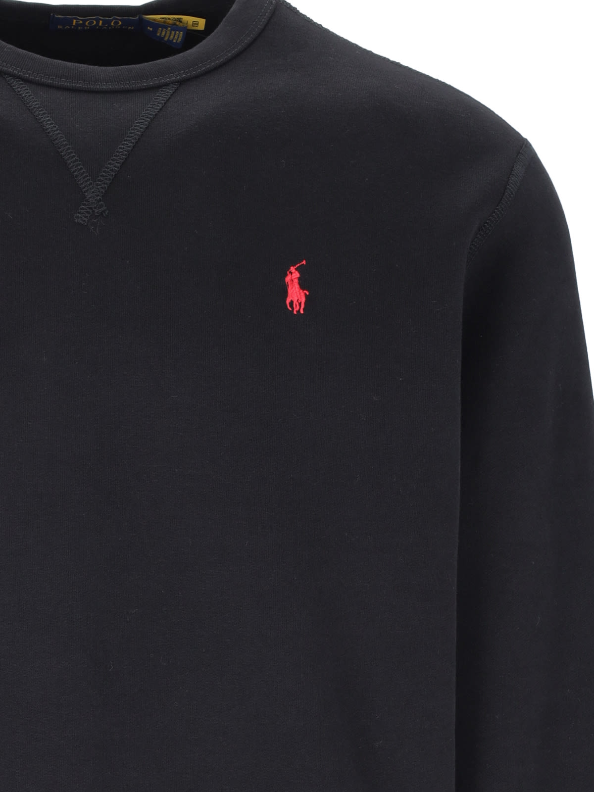 Ralph Lauren Rl Crew Neck Sweatshirt In Black