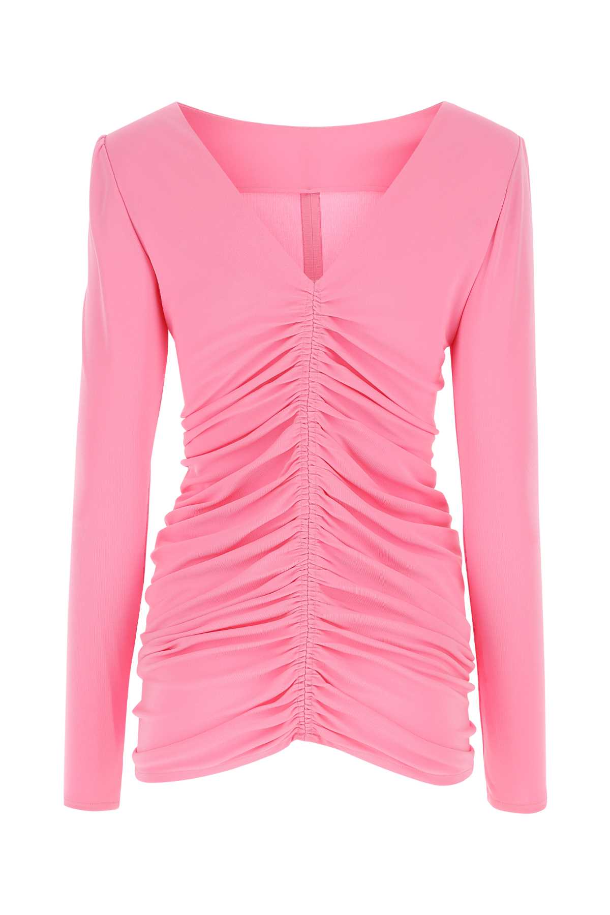 Shop Givenchy Pink Crepe Top In Bubblegum