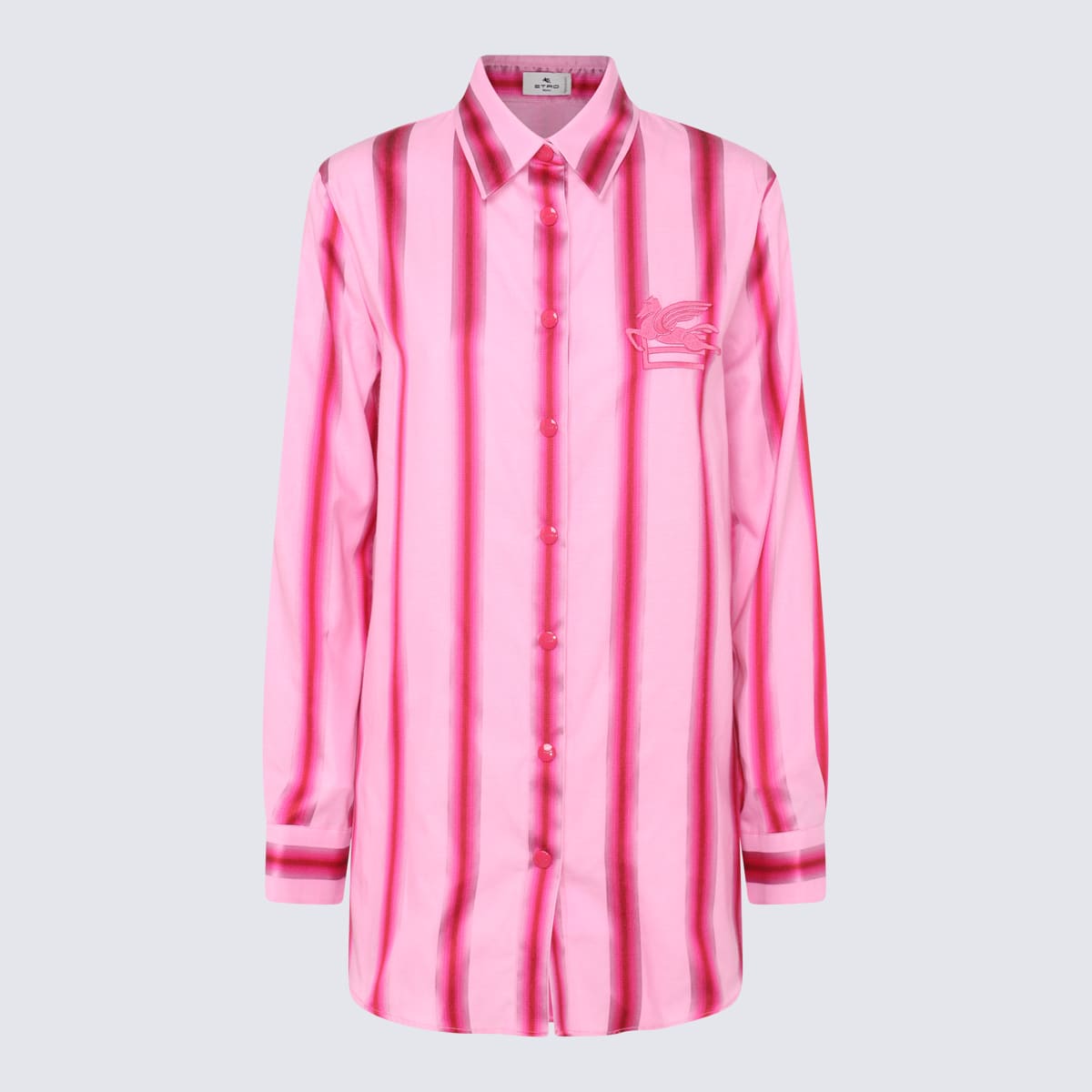 Pink Cotton-silk Blend Shirt