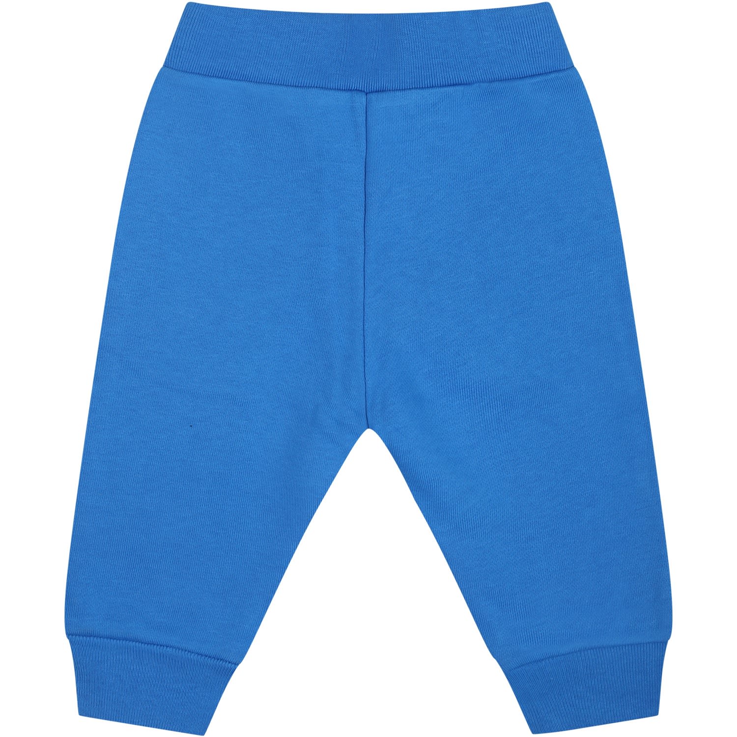 Shop Marni Light Blue Trousers For Baby Boy With Logo