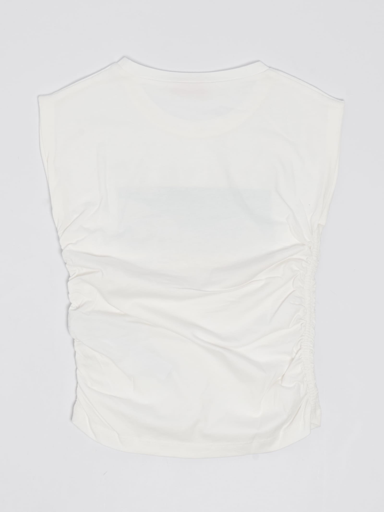 Shop Liu •jo T-shirt T-shirt In Bianco-oro