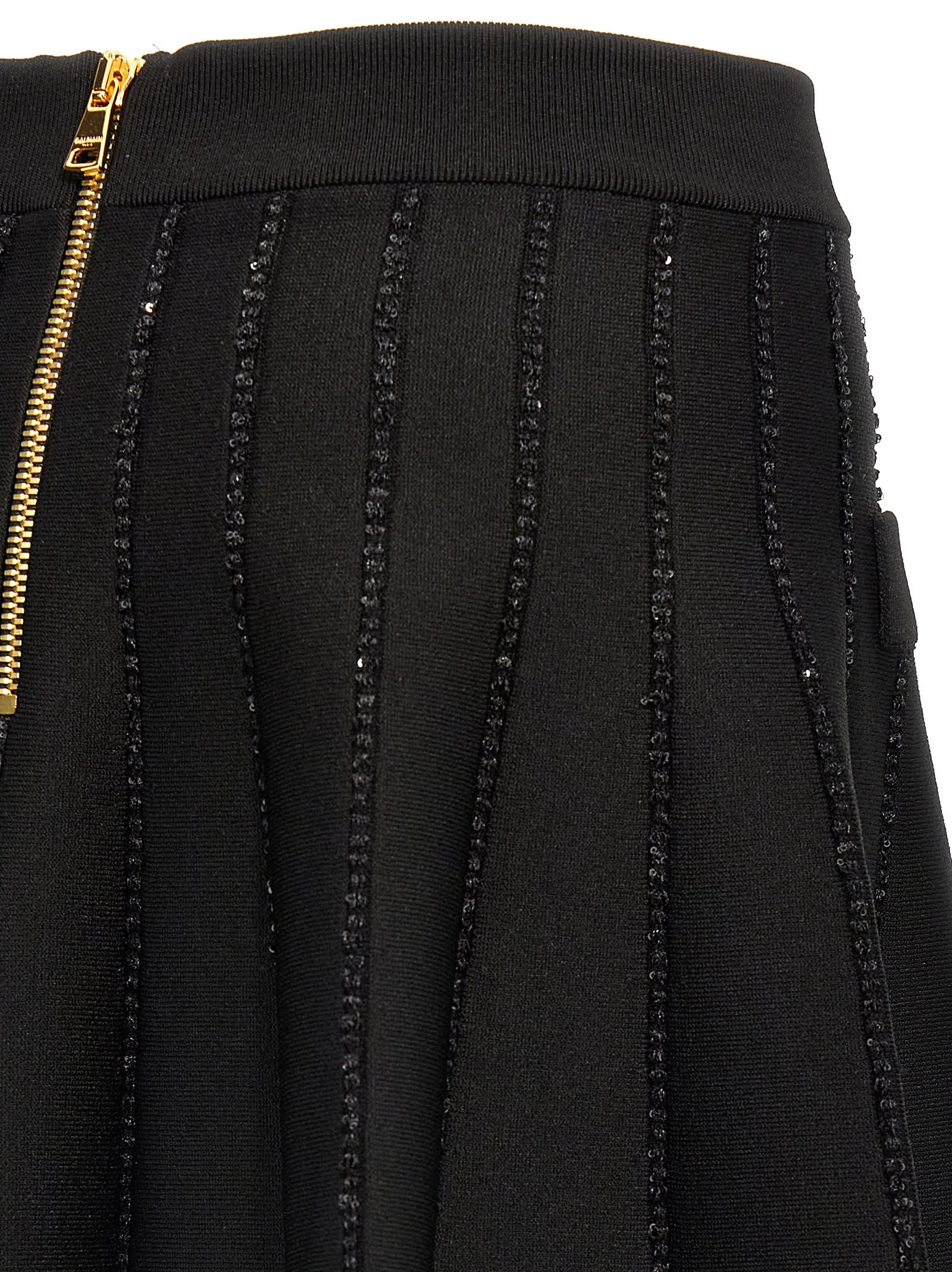 BALMAIN SEQUIN SKIRT