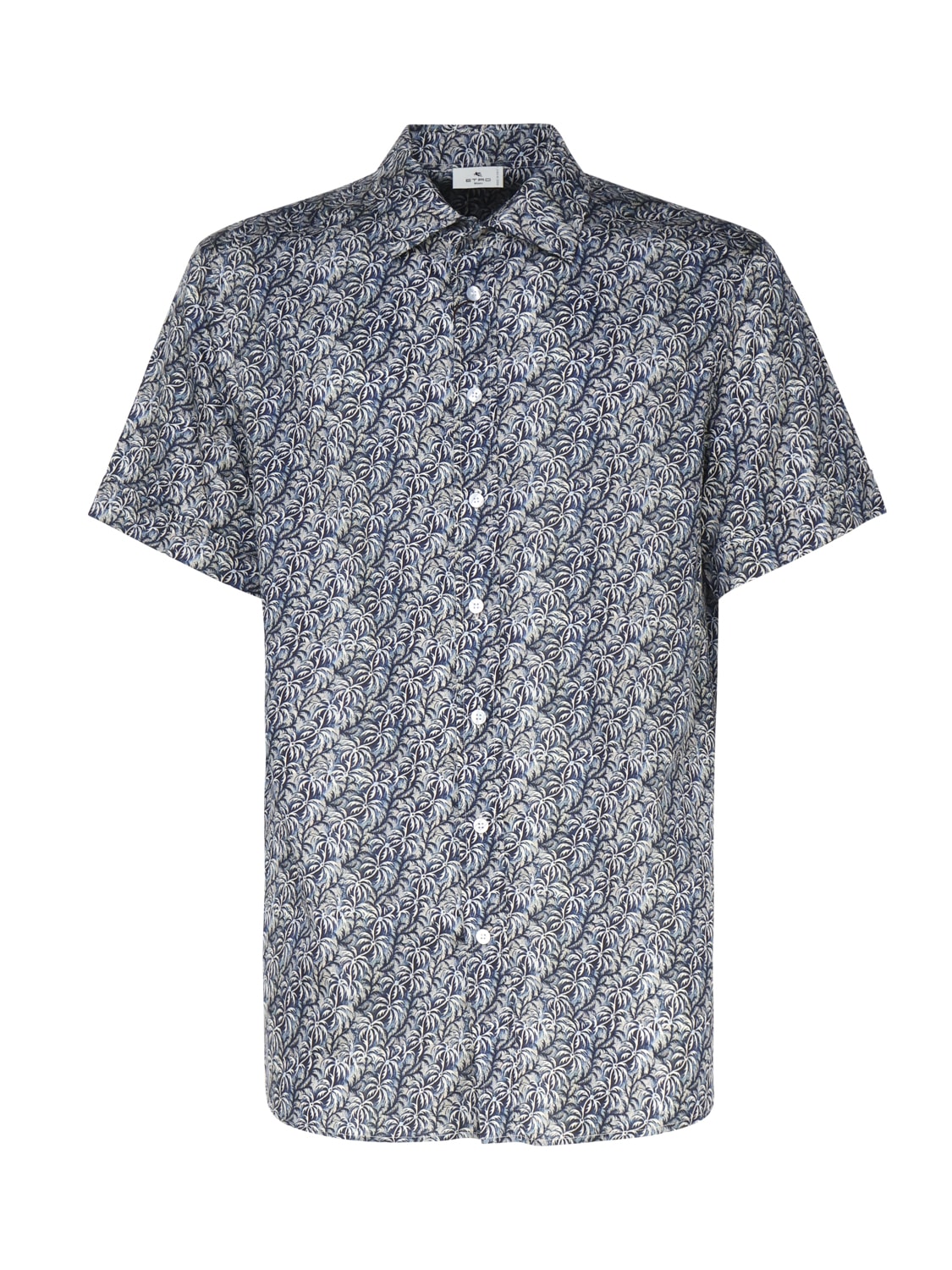 Cotton Shirt With Tropical-inspired Print