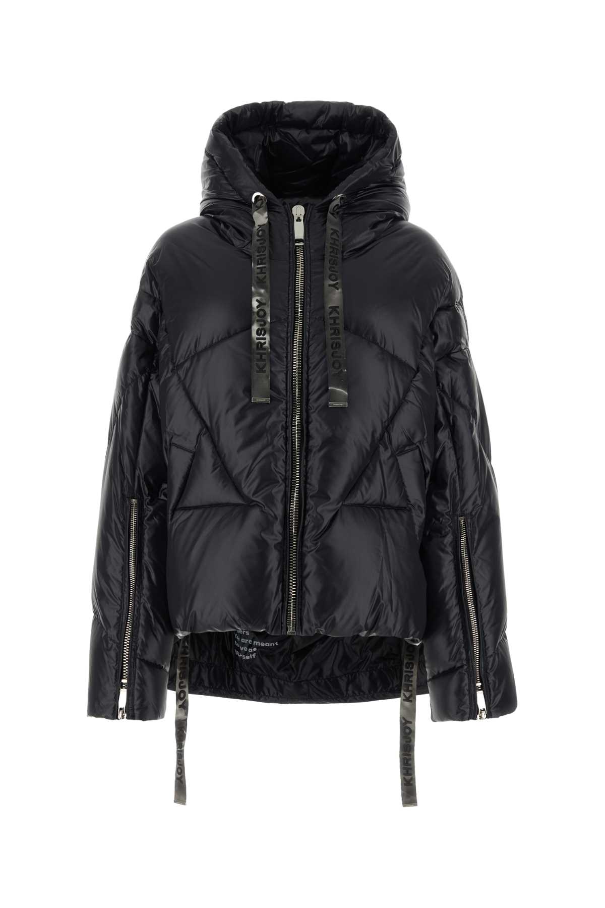 Black Nylon Iconic Shiny Down Jacket