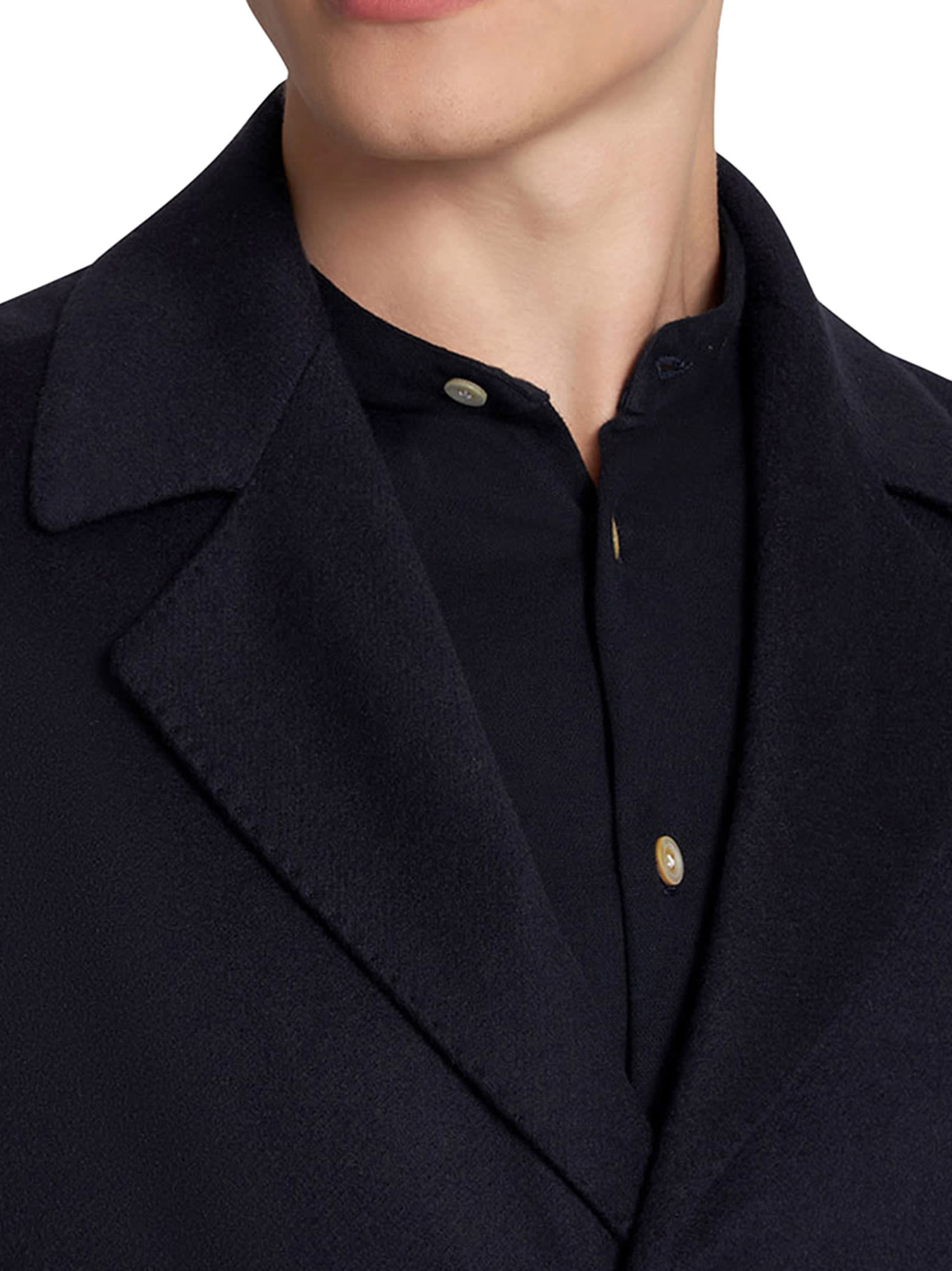 Shop Kiton Outdoor Jacket Cashmere In Blue
