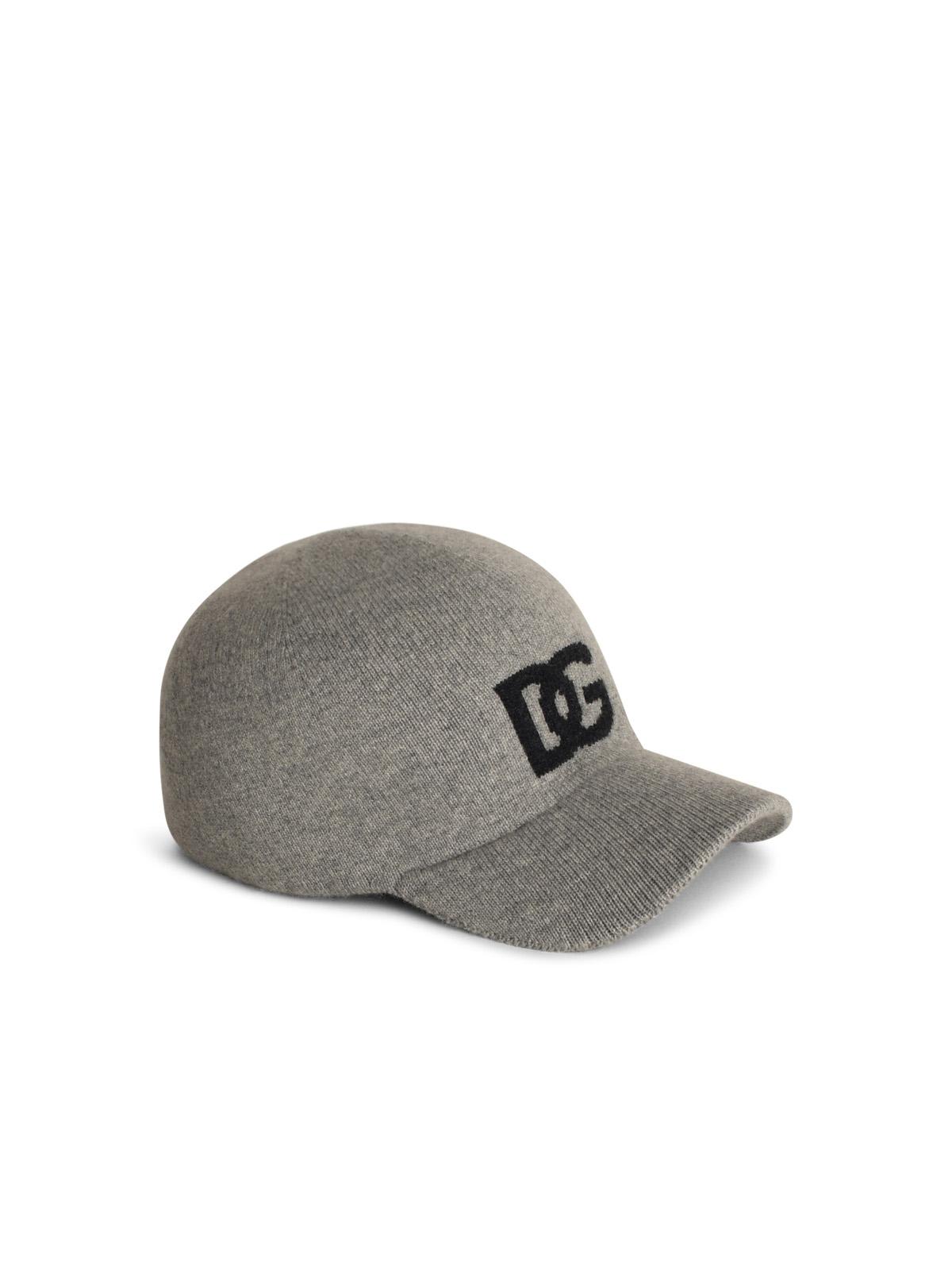 Shop Dolce & Gabbana Grey Cashmere Cap