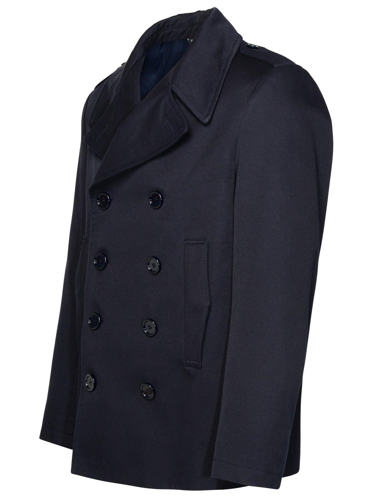 Shop Dolce & Gabbana Double-breasted Pea Coat In Black
