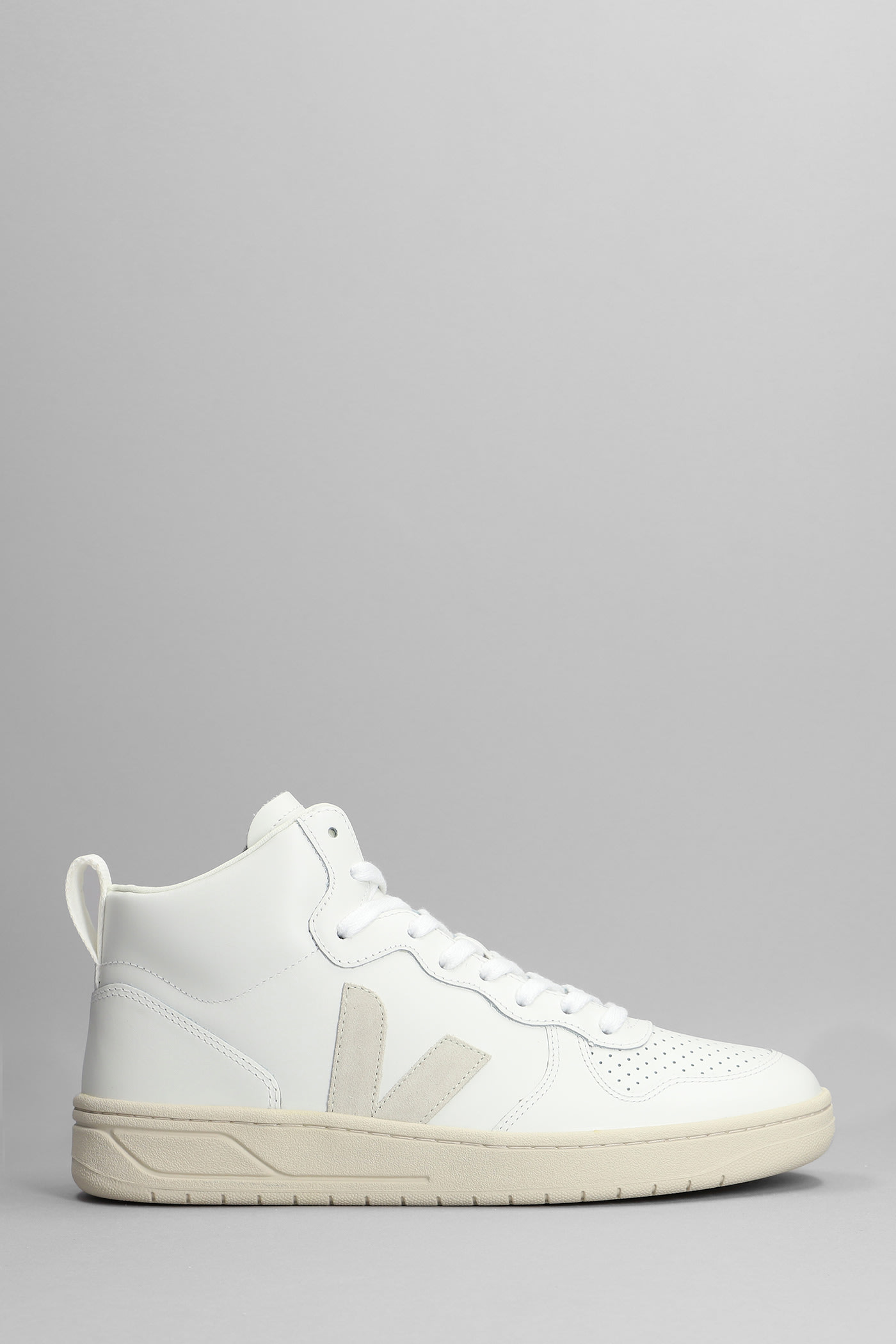 Veja V-15 Sneakers In White Leather