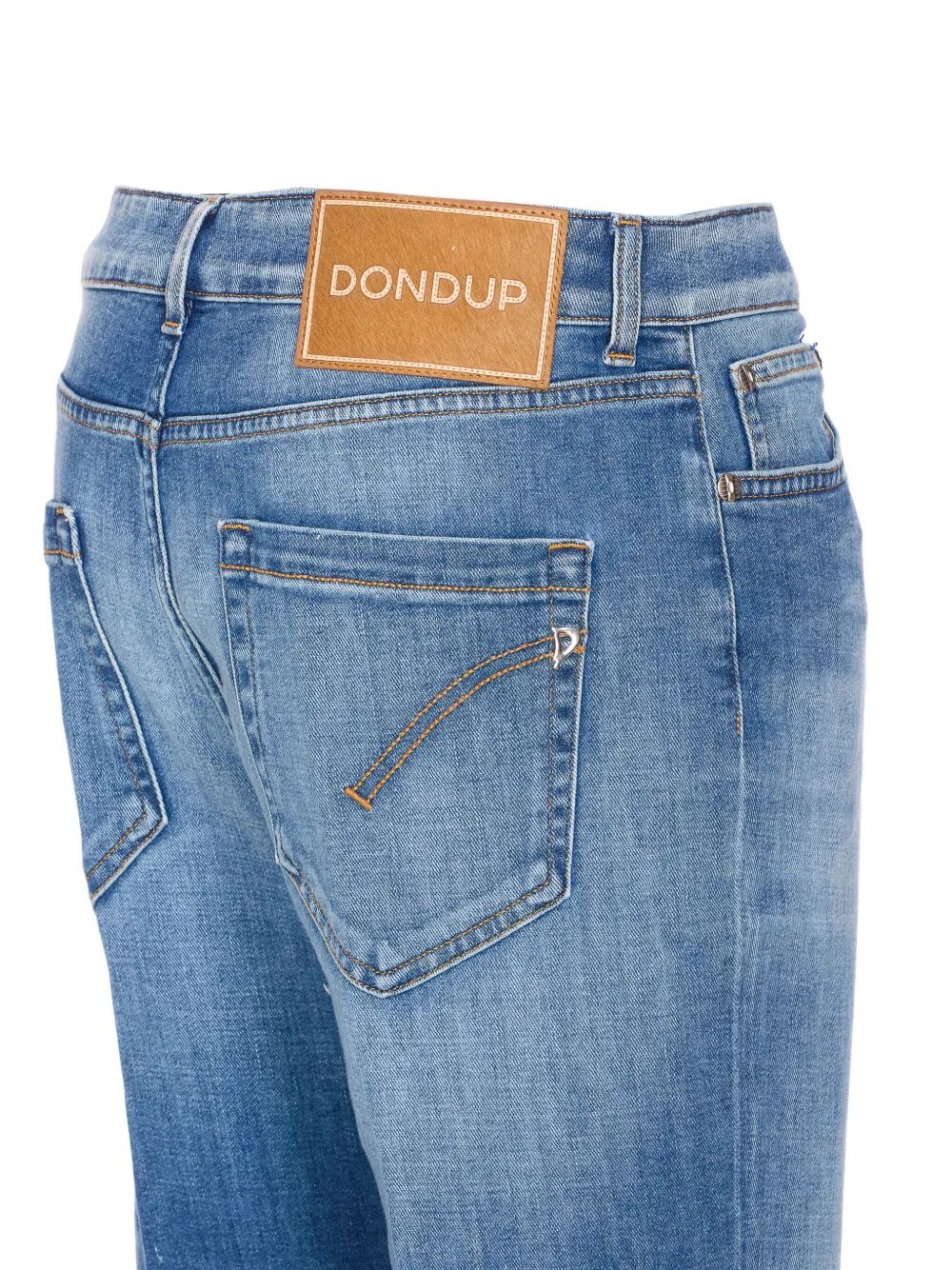 Dondup Trousers Loose Fit Rolled Cuffs In Blue