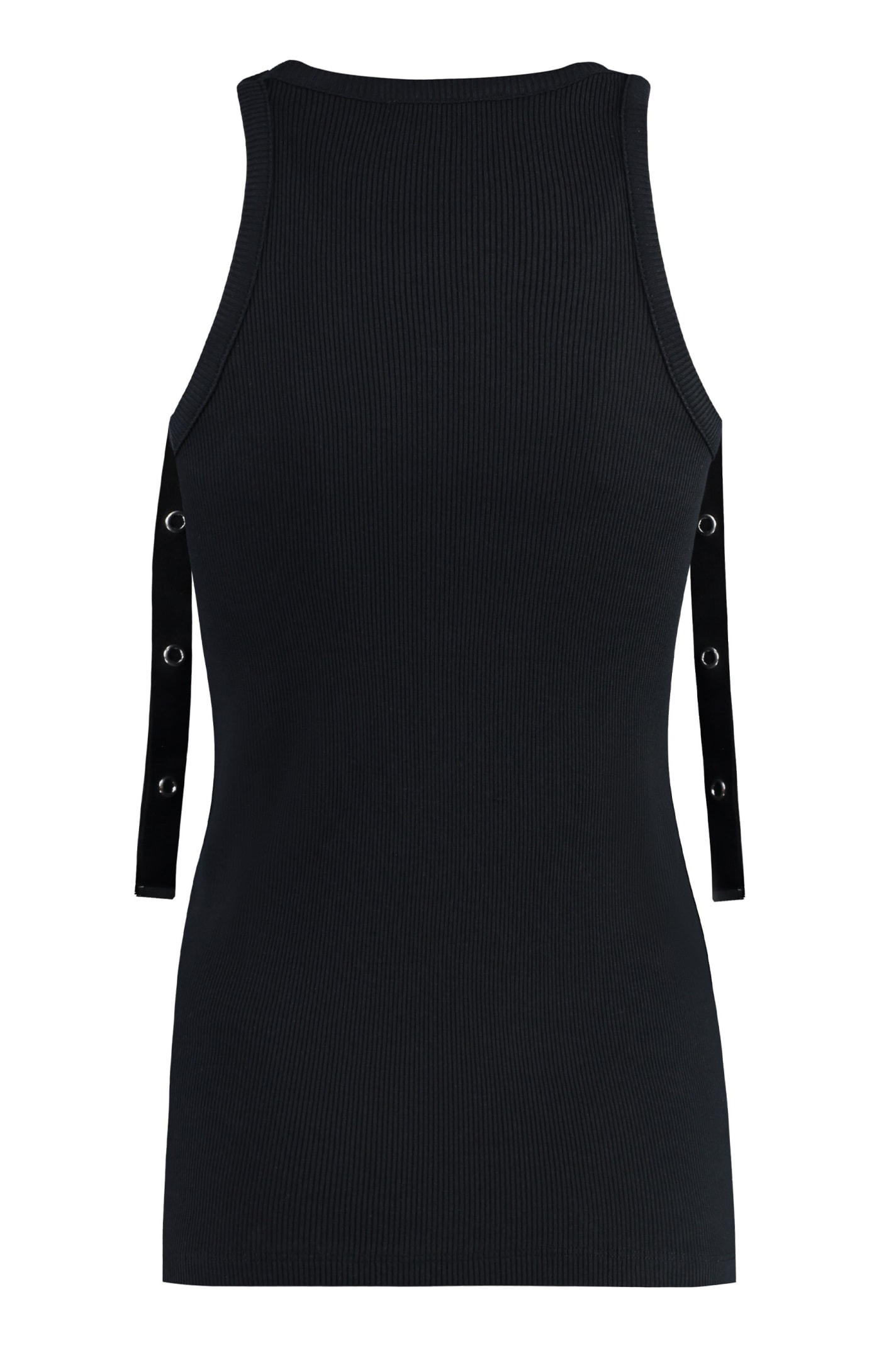 Attico Snap-button Tank Top In Black