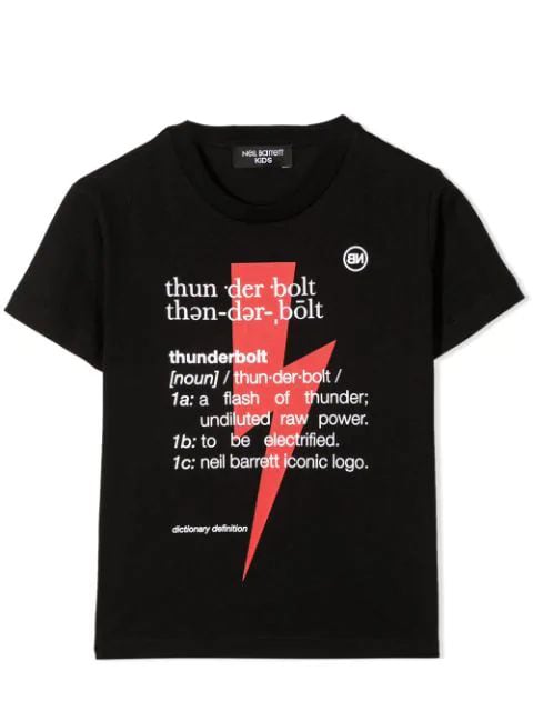 Click to view more detailed imagery on our partner's website Neil Barrett Kids' Print T-shirt In Black