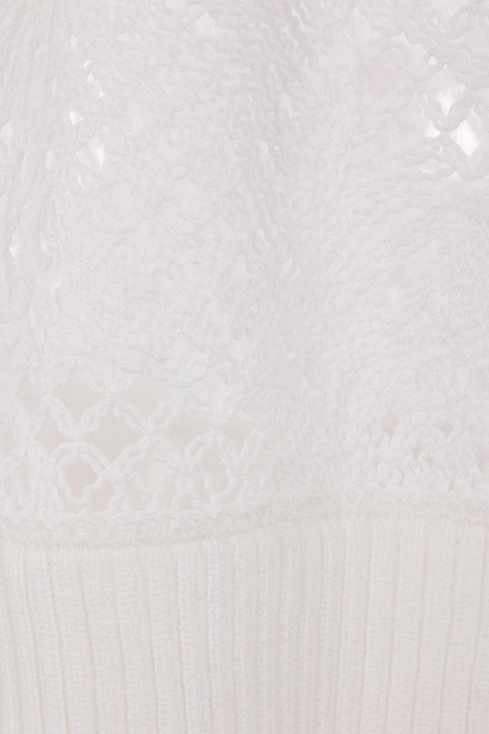 Max Mara Crewneck Ribbed Jumper In White