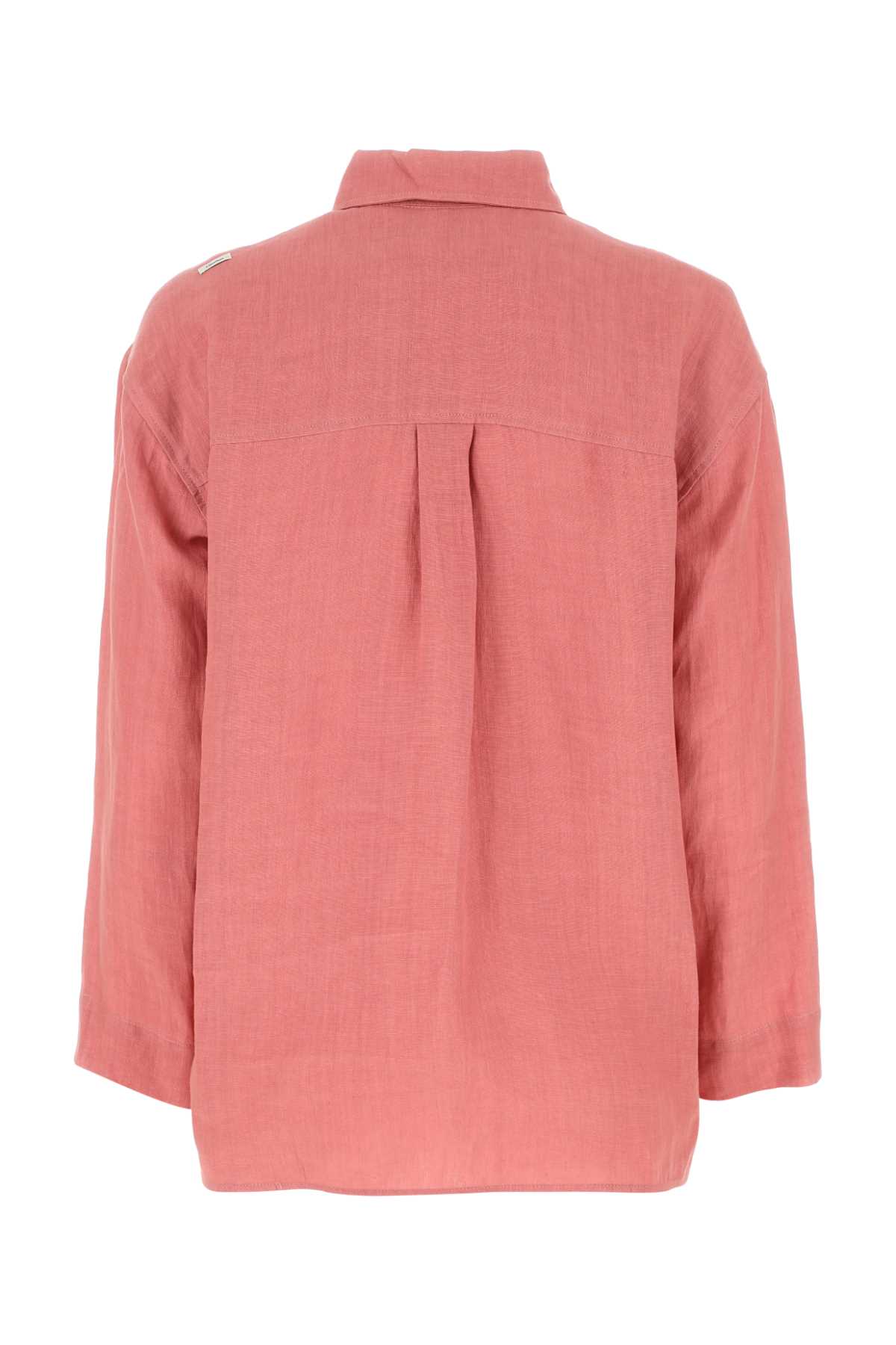 's Max Mara Dark Pink Linen Canard Shirt In 001