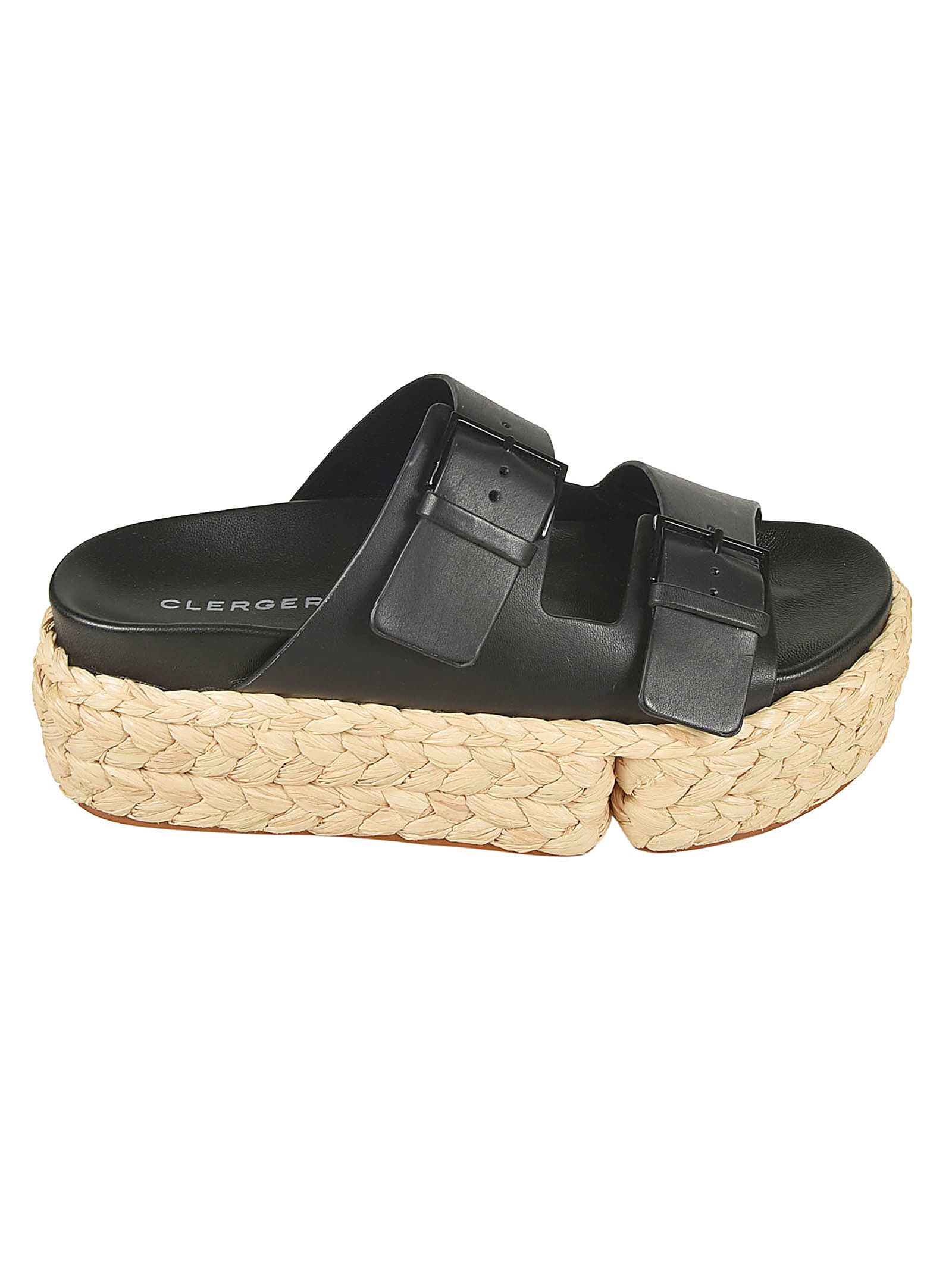 Shop Clergerie Qiana Wedge Sandals In Black