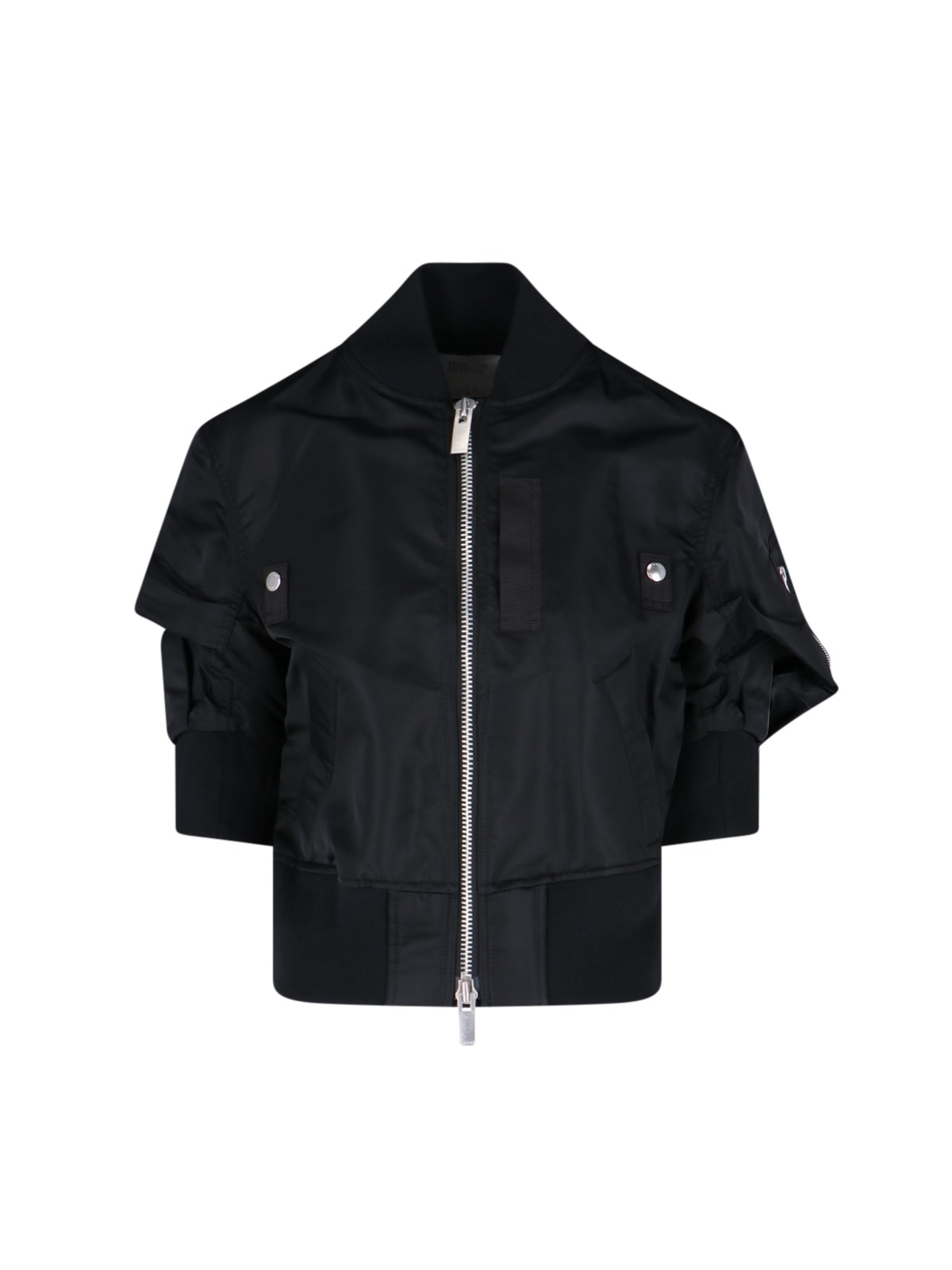 Shop Sacai Nylon Twill Bluson Jacket In Black