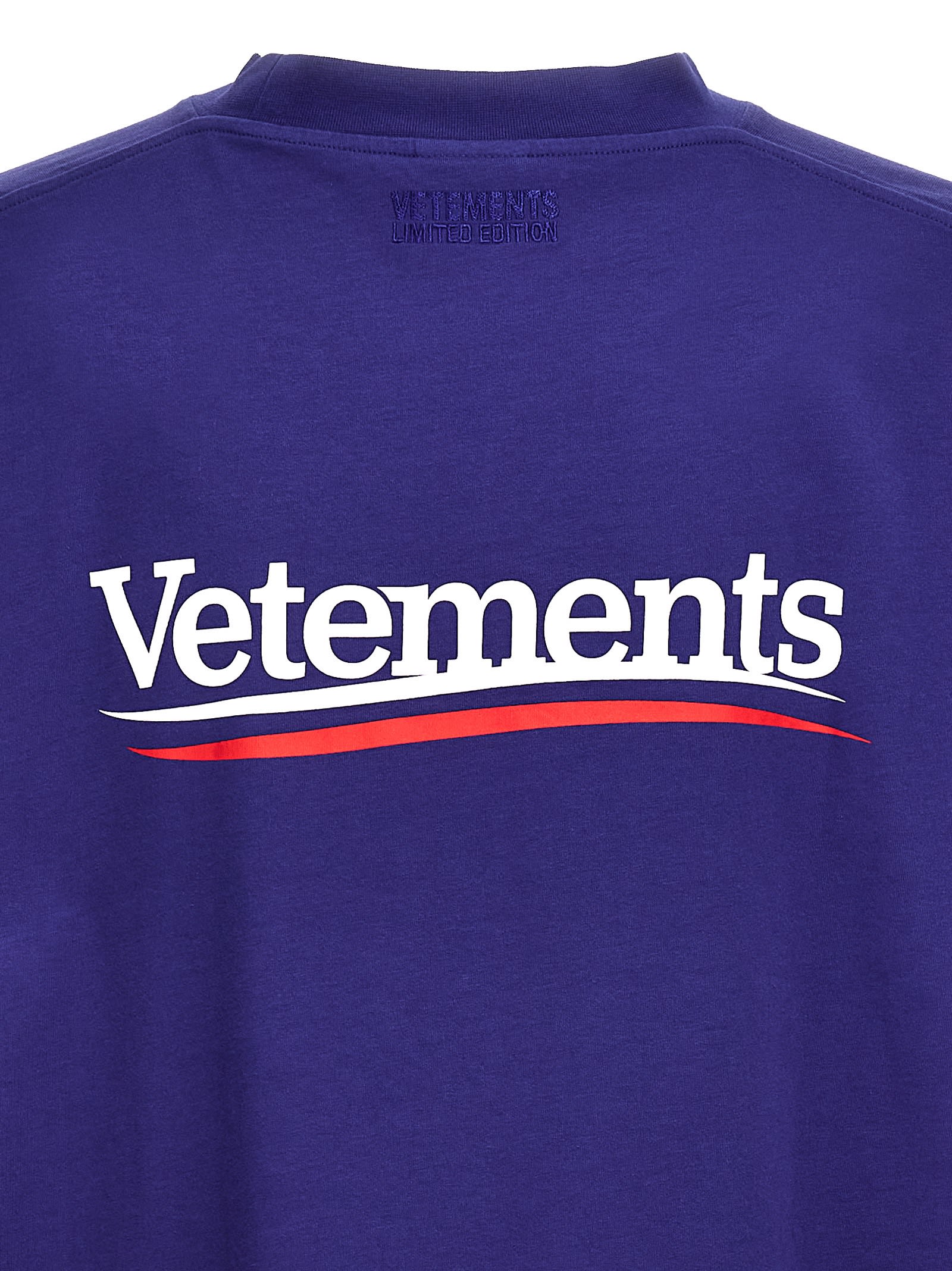 Shop Vetements Campaign Logo T-shirt In Blue