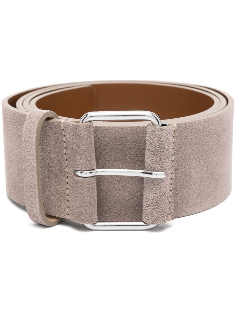 Shop Sofie D'hoore 50mm Wide Belt In Leather Mink