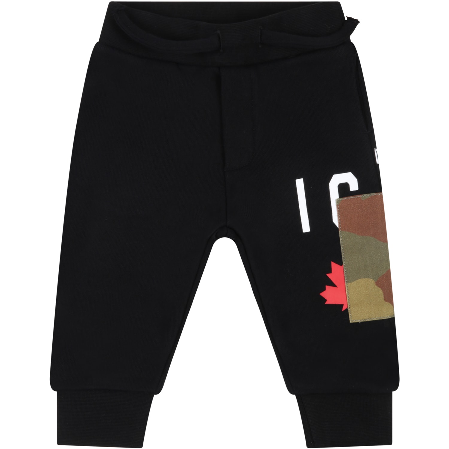 Dsquared2 Black Sweatpant For Baby Boy With Logo