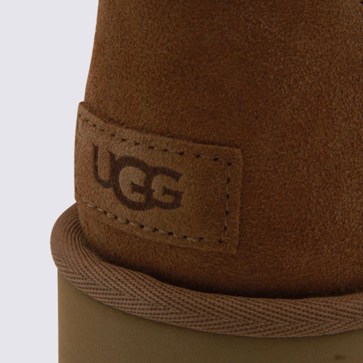 Ugg Beige Classic Mini Platform Boots In Brown