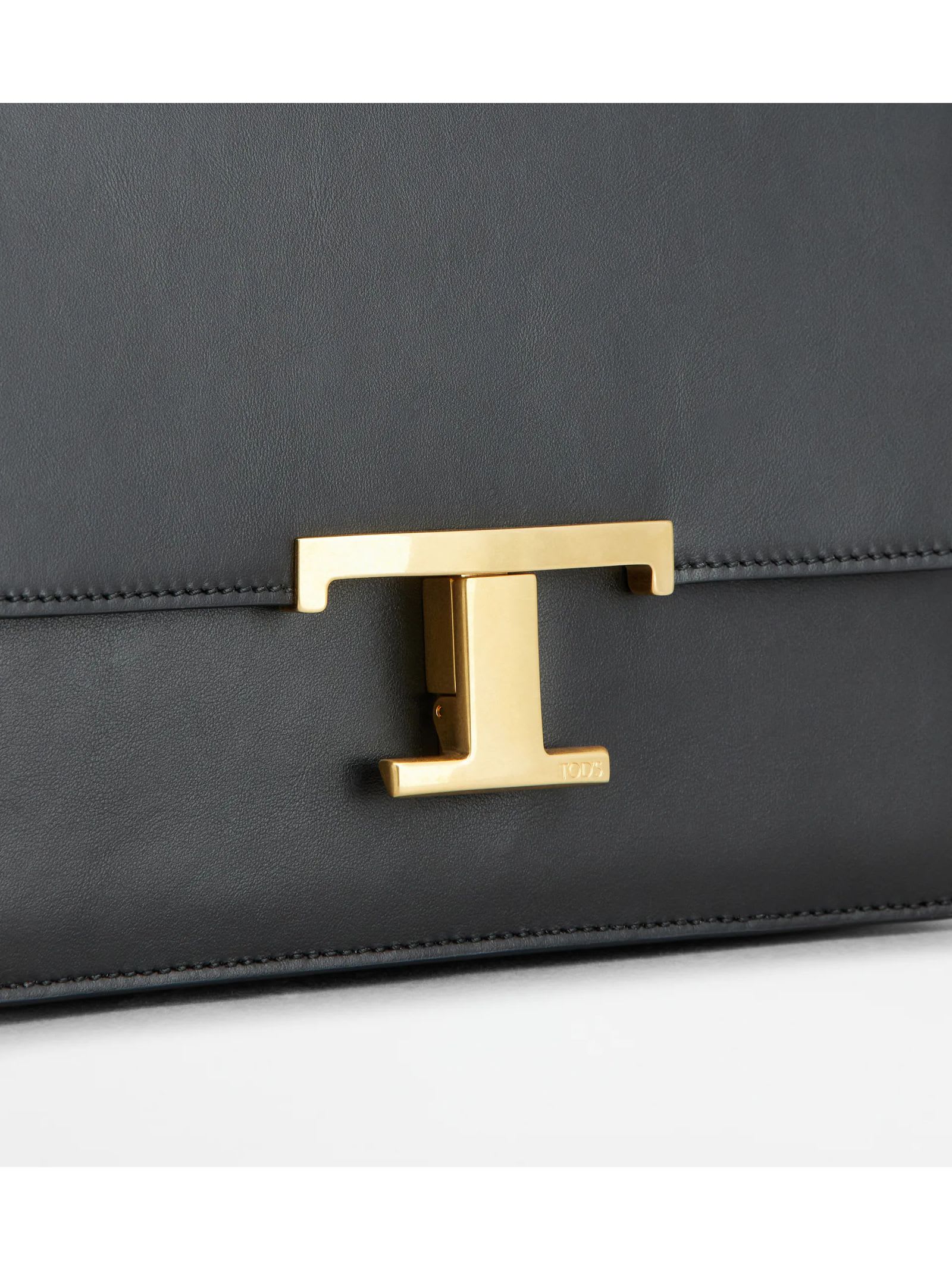 Shop Tod's T Timeless Crossbody Bag In Leather Mini In Black