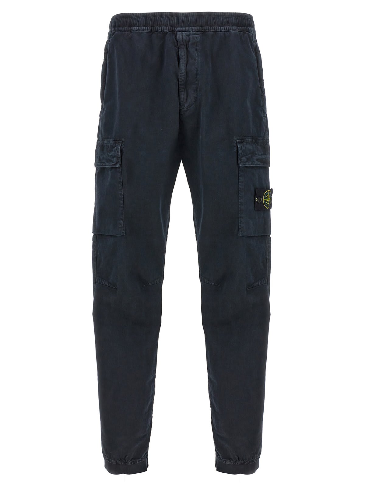 Shop Stone Island Regular Tapered Fit Cargo Pants In Blue