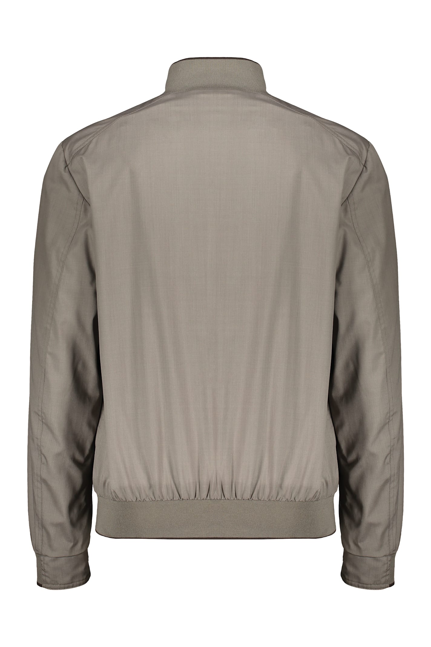 Moorer Bomber Jacket In Fabric In Taupe
