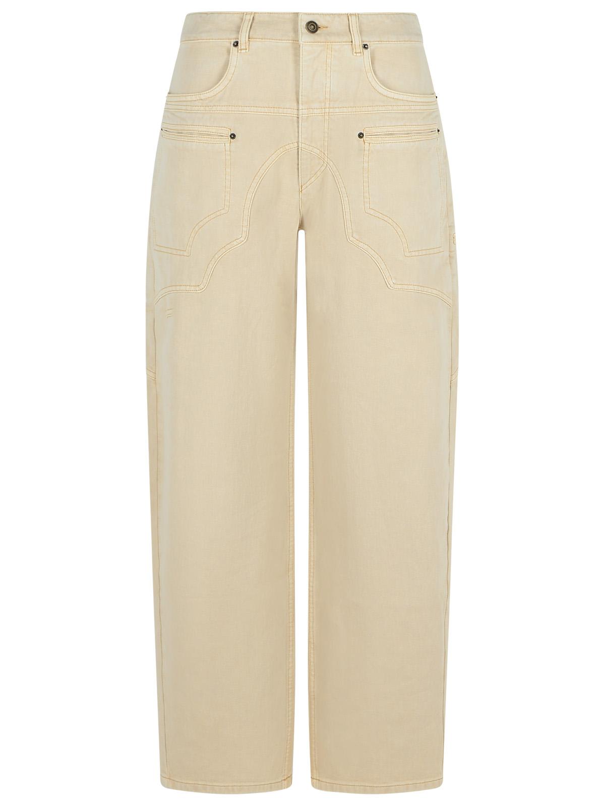 baryl Beige Cotton Pants