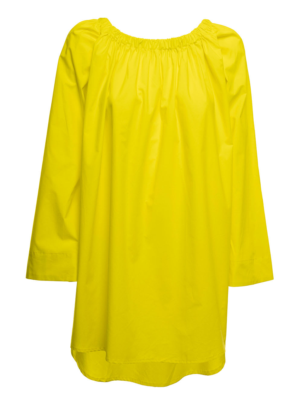 Douuod Womans Yellow Cotton Poplin Dress